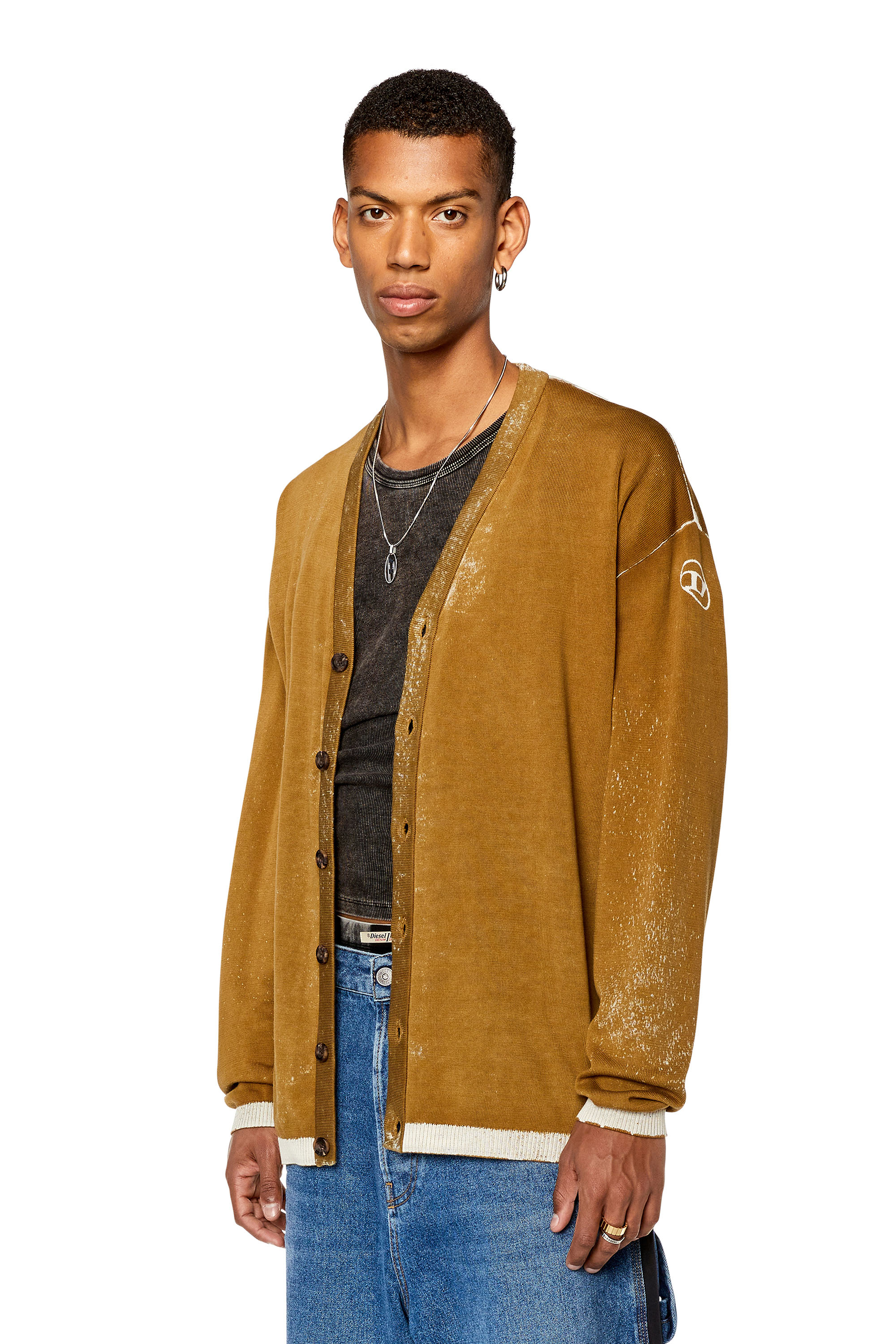 Diesel - K-LARENCE-CARDIGAN-B, ライトブラウン - Image 1