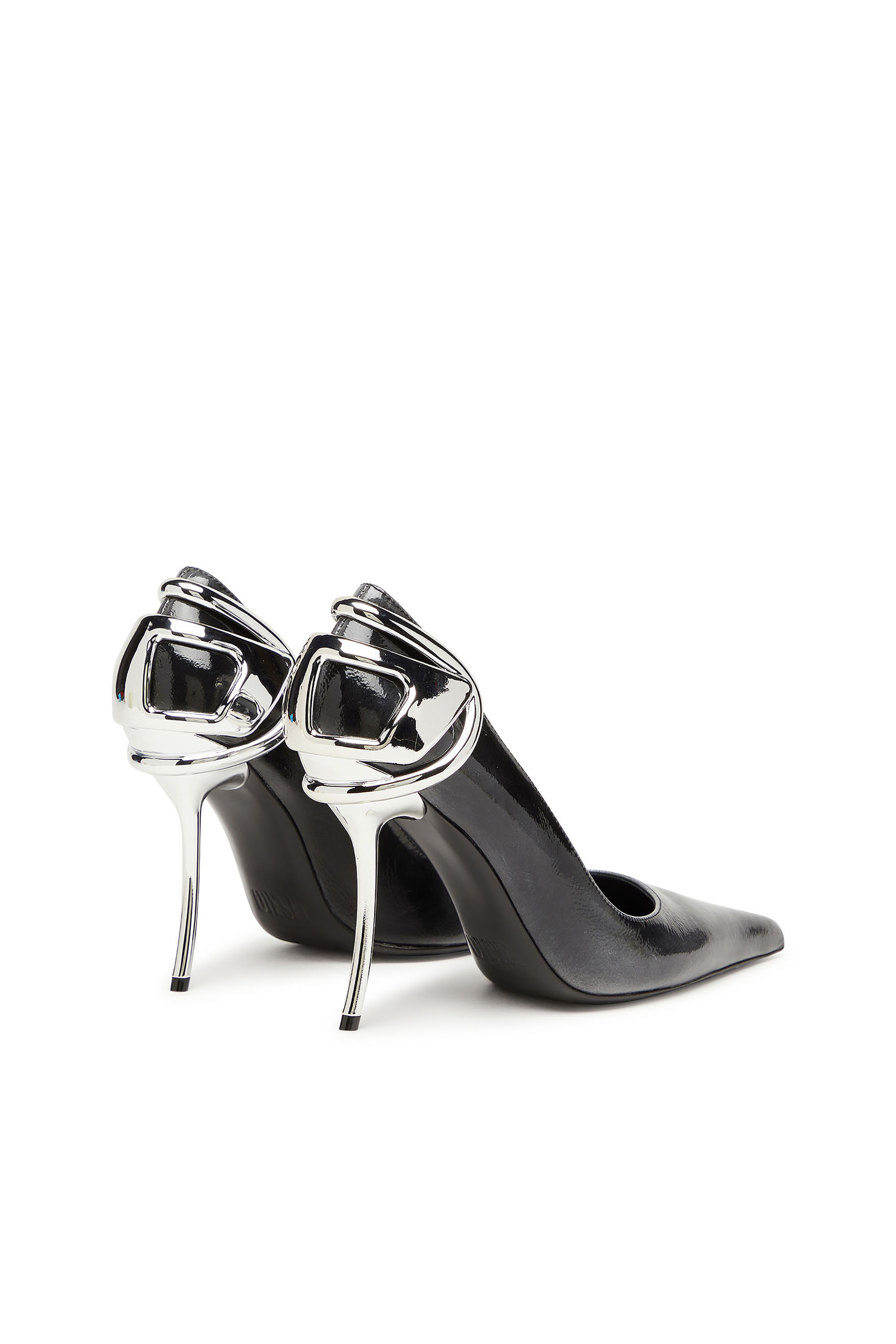 Diesel - D-TEN&HALF P, Female's D-Ten&Half-Pumps in patent pull-up leather in ブラック - 3