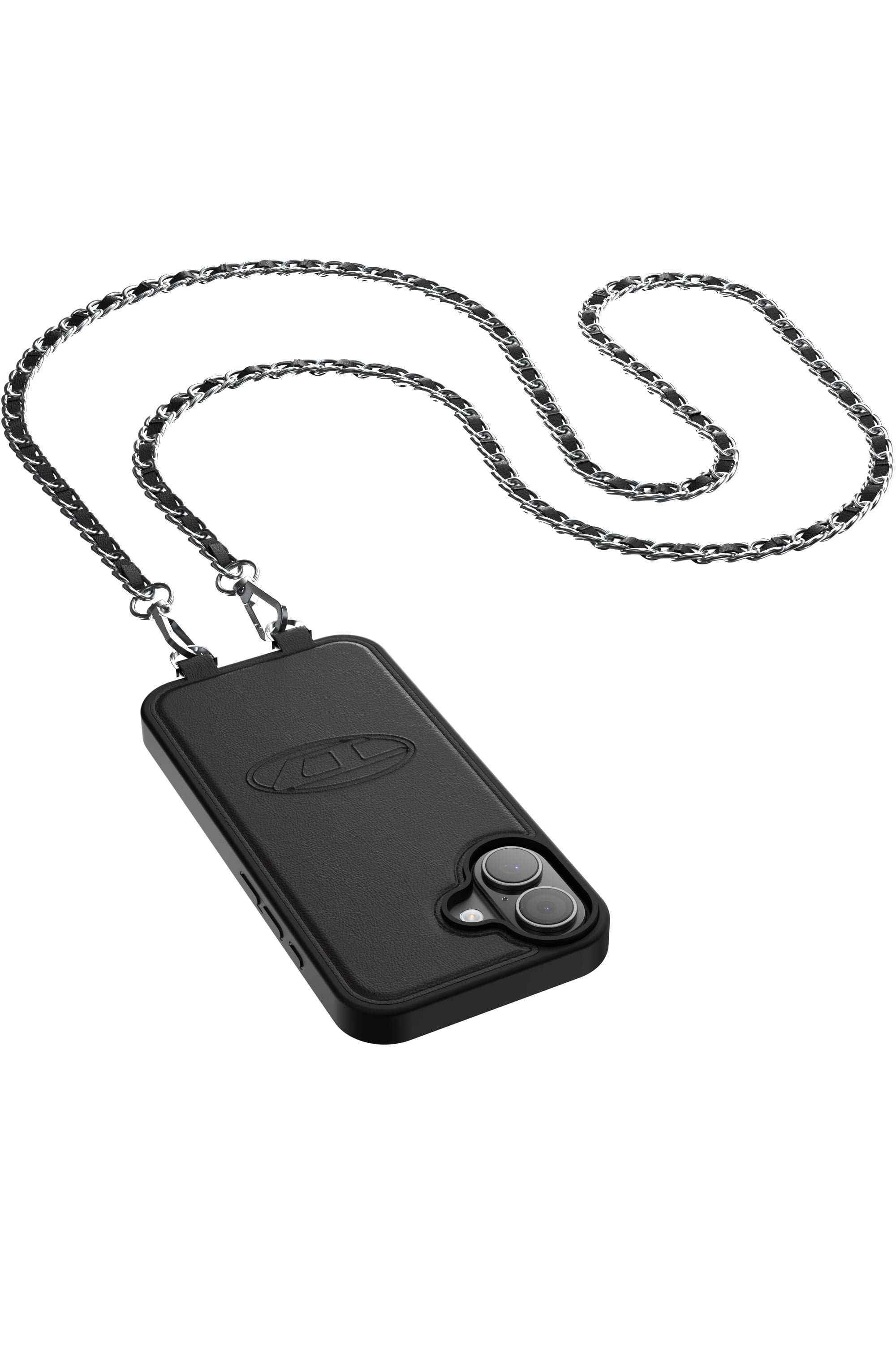 Diesel - 60661 MOULDED CASE, Unisex's Oval D case with wrist strap and MagSafe for iPhone 17 in ブラック - 2