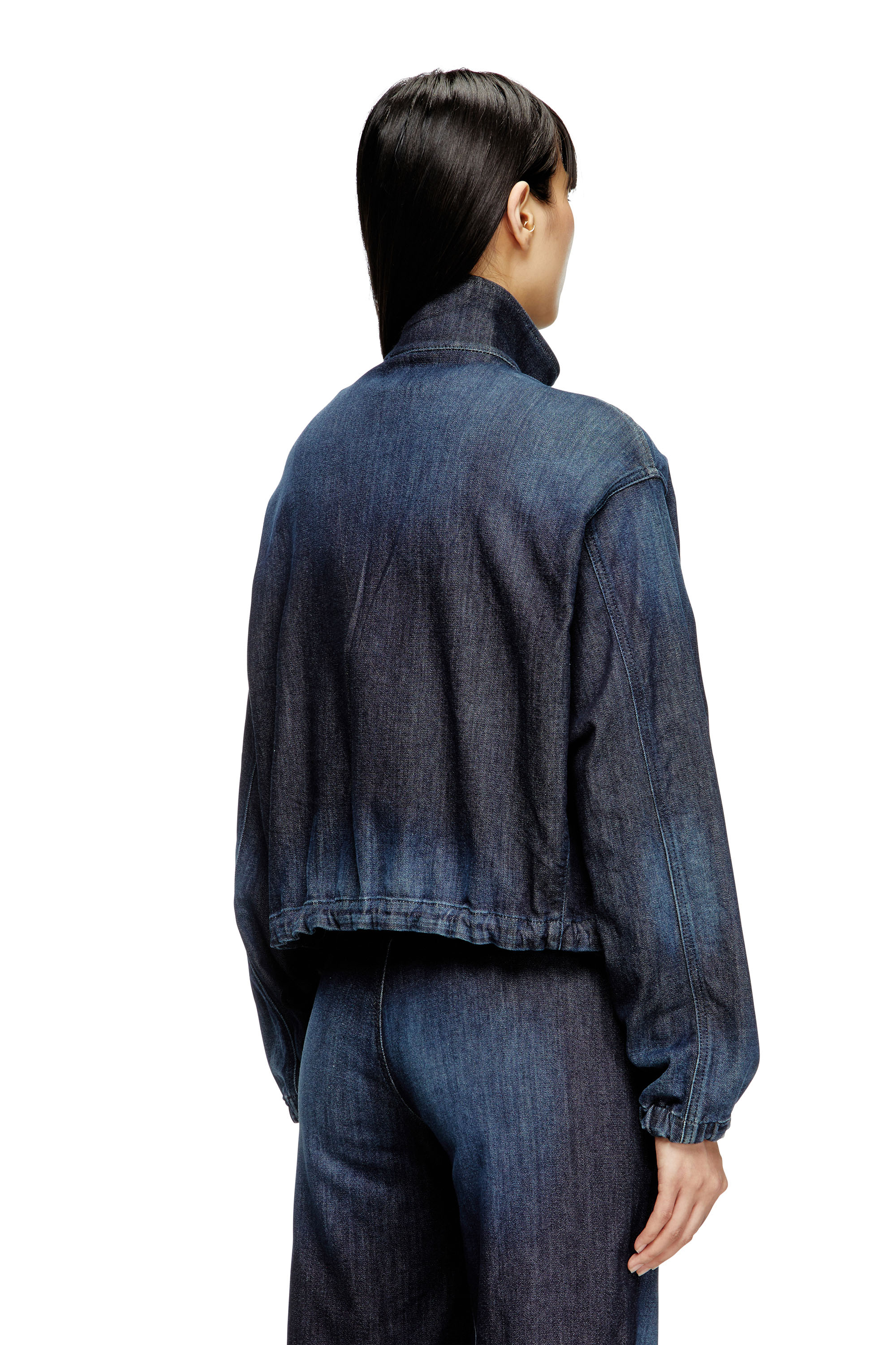 Diesel - DE-SANDERZ JOGG, Female's High-neck JoggJeans jacket in ダークブルー - 5