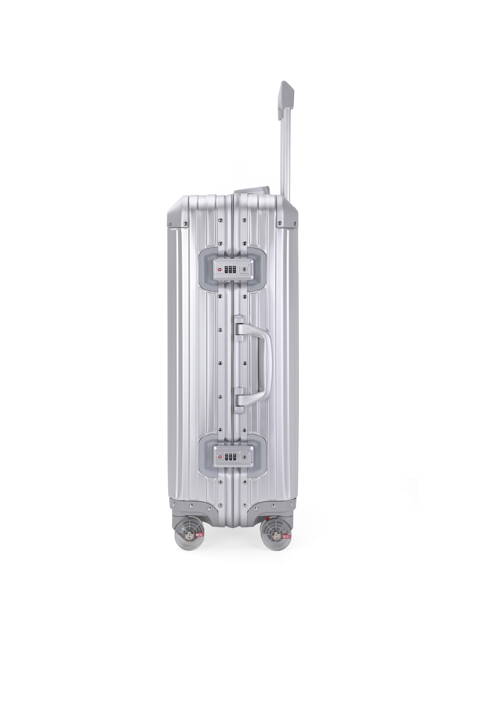 Diesel - DIESEL ALUMINUM TROLLEY- DSL002, Unisex's Aluminum suitcase size M in シルバー - 3