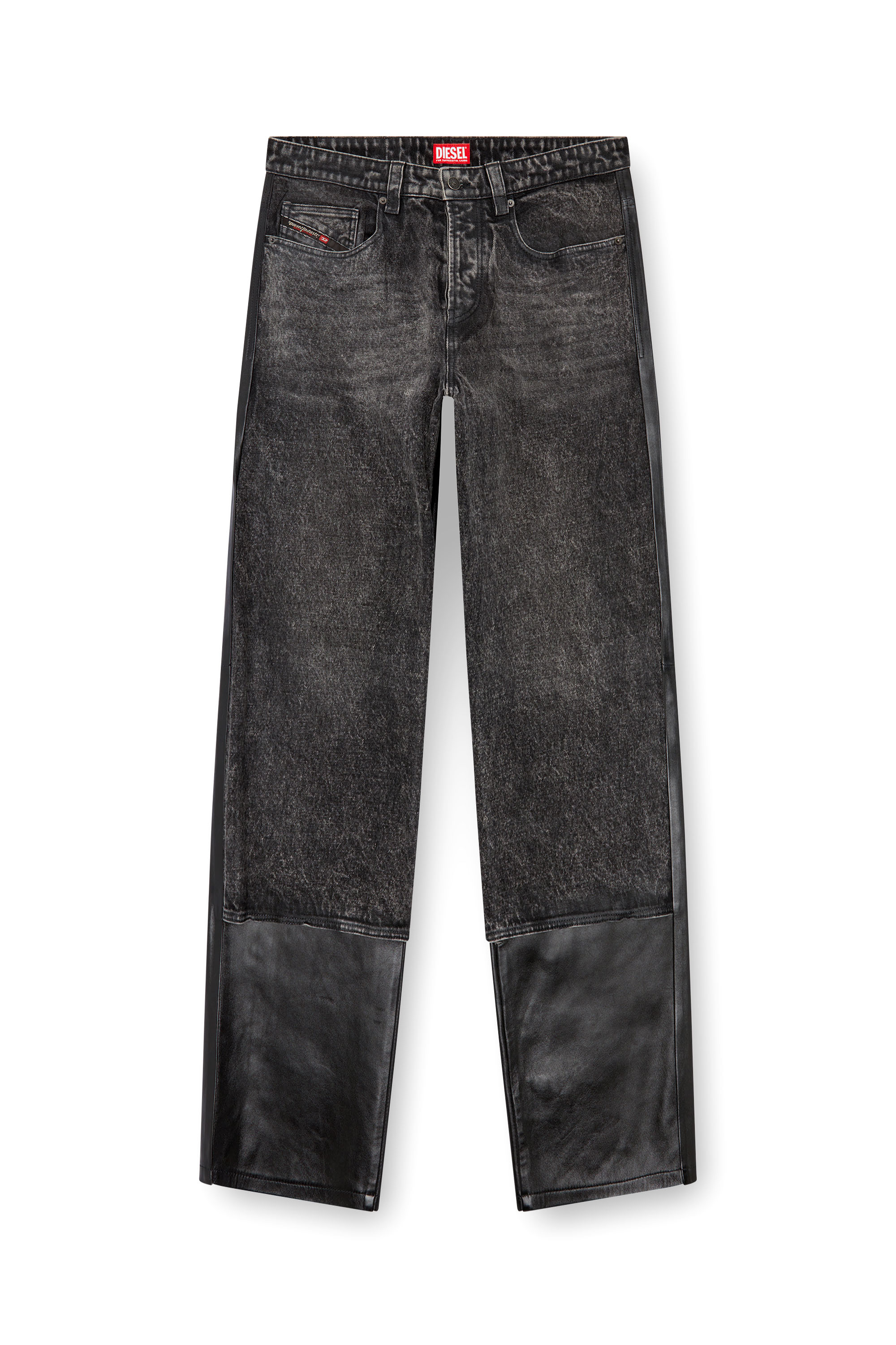 P-AMMIR Wool-nylon pants with side slits｜ブラック｜メンズ｜DIESEL
