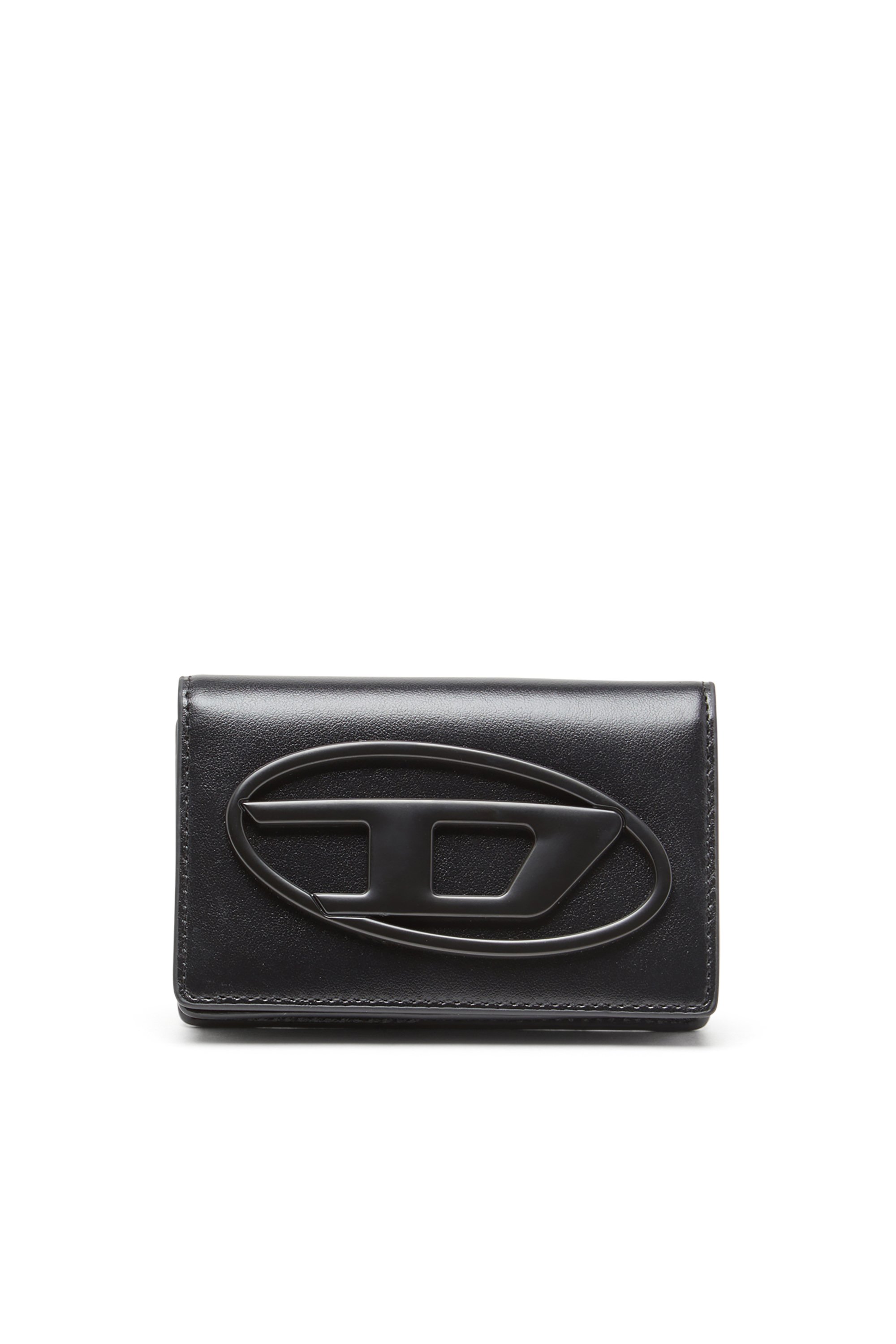 Diesel - HOLI-D CARD HOLDER IV, Male's Compact leather card holder in ブラック - 1