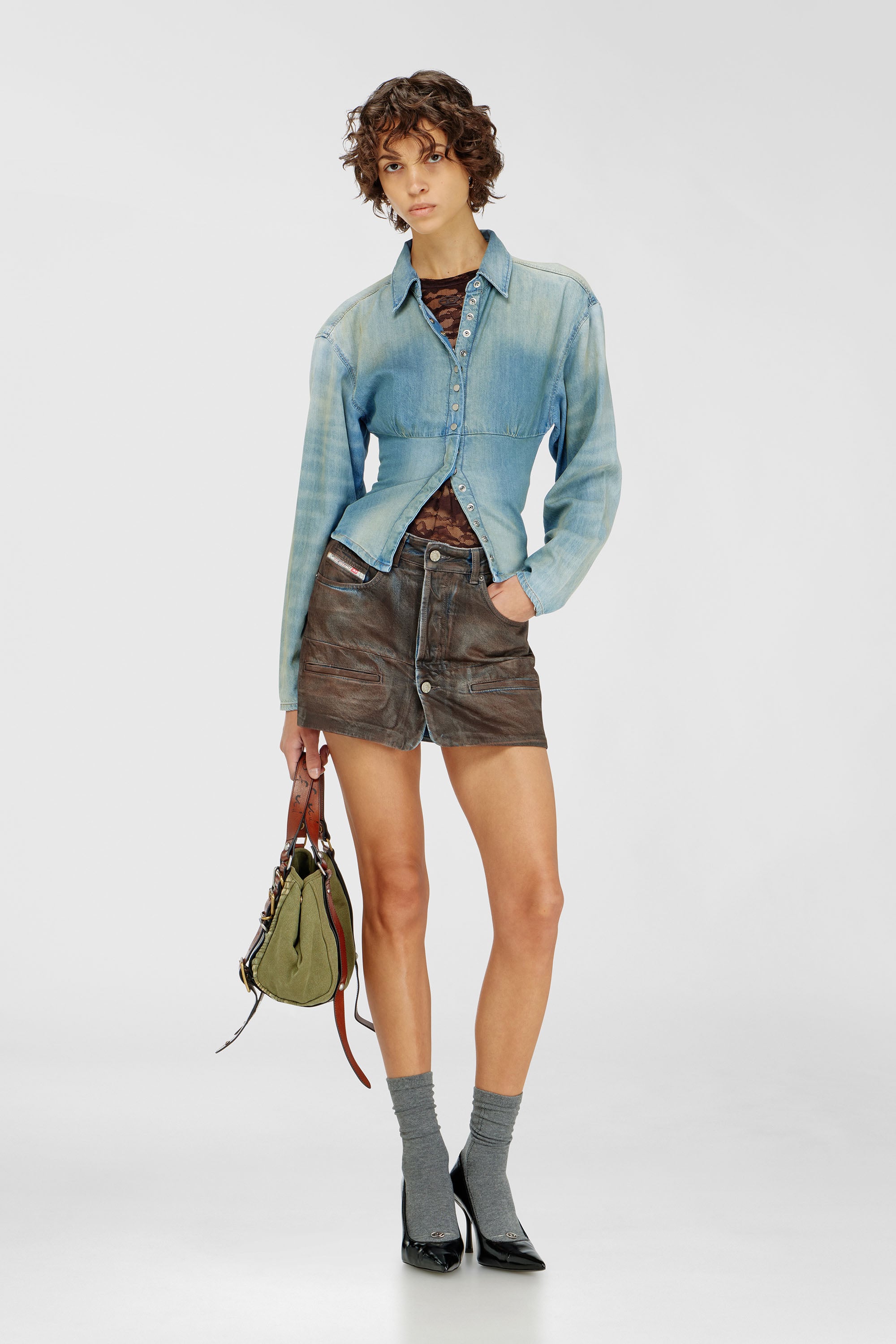 Diesel - DE-VIOLI-S1, Female's デニムシャツ in ライトブルー - 2