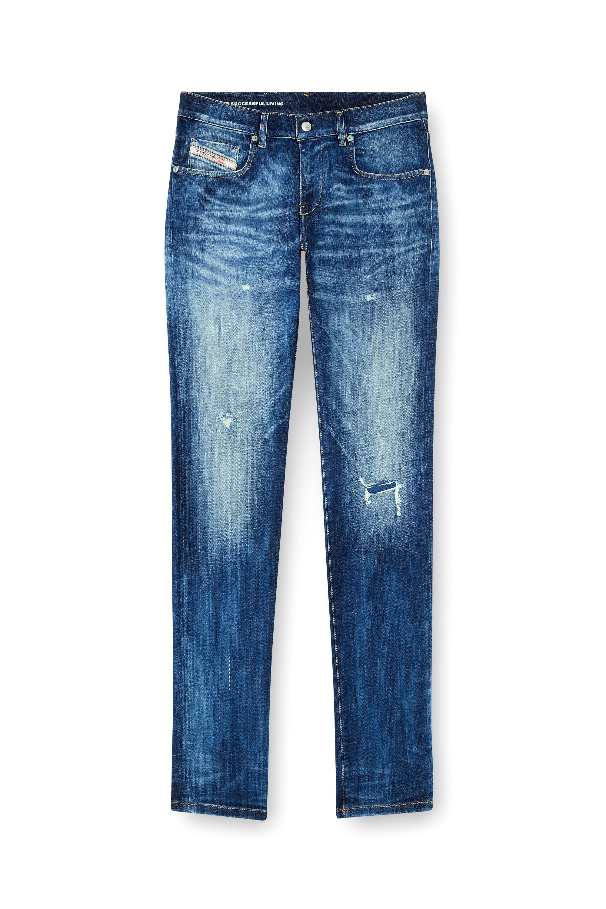 Diesel - Male's Slim Jeans 2019 D-Strukt 09M17, ダークブルー - 3