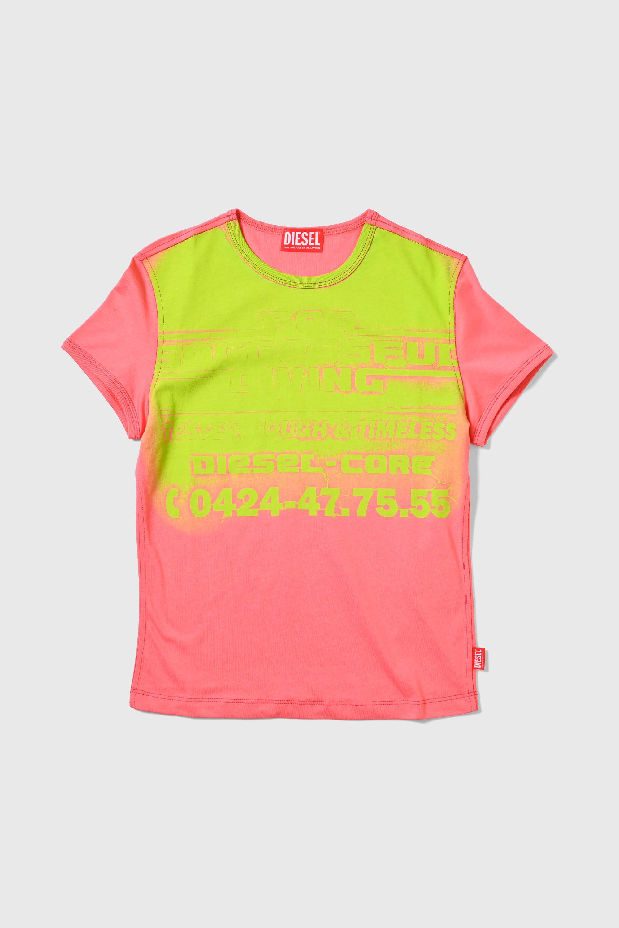 Diesel - T-SHIRT, Male's T-SHIRT in ピンク / ホワイト - 1