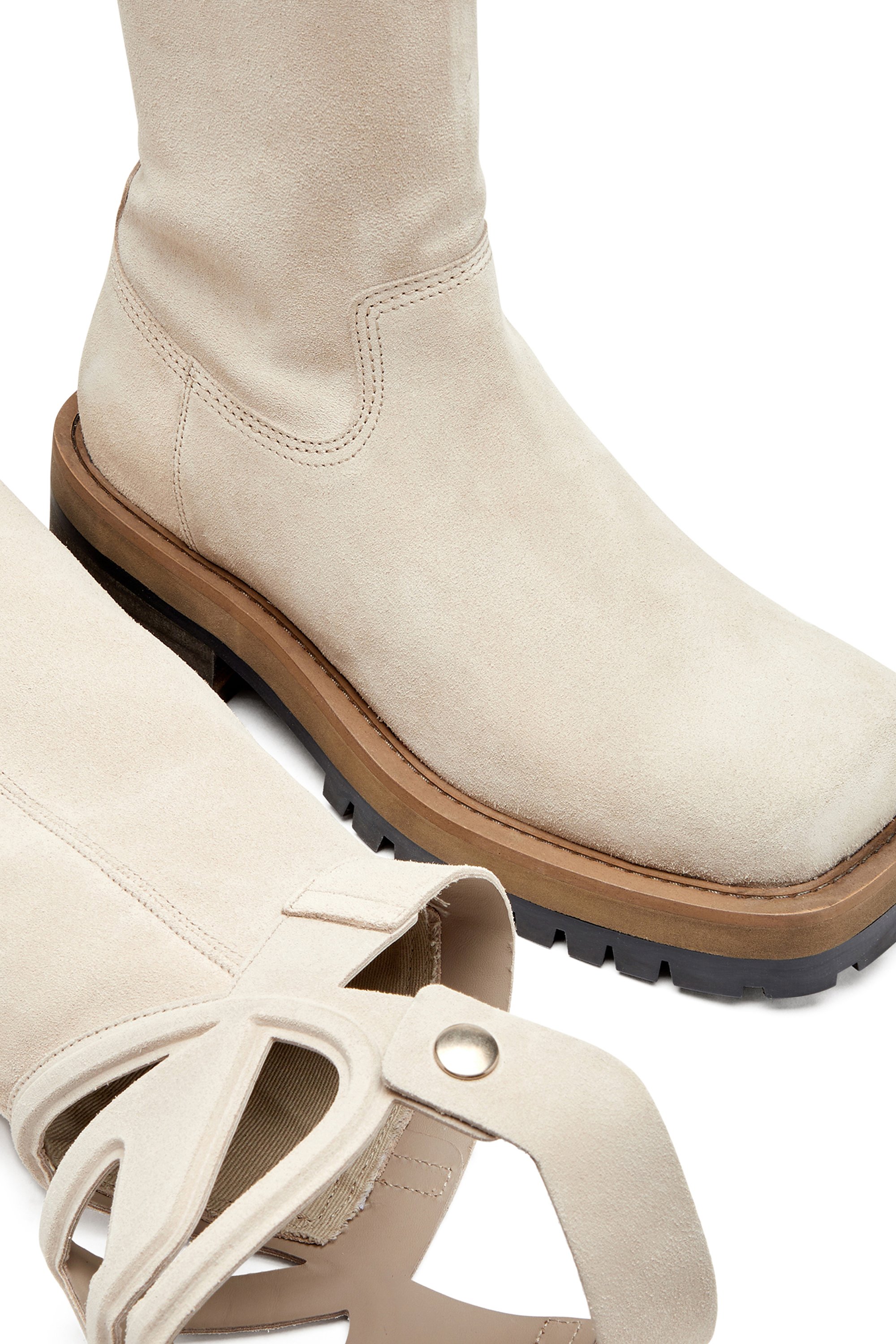 Diesel - D-TEXAN 2IN1 CH, Female's D-Texan-High and low Texan biker boot in ライトブラウン - 5
