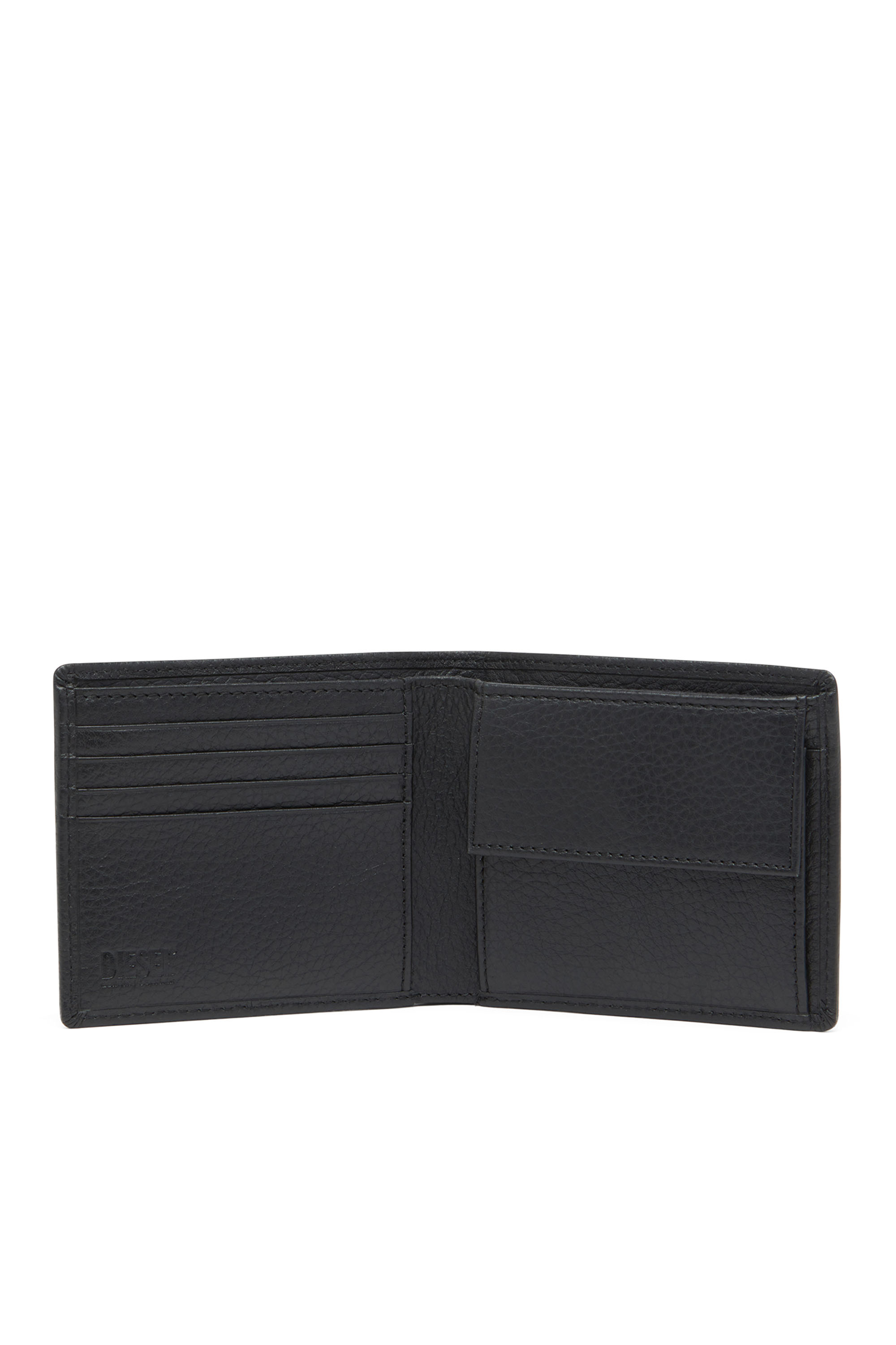 Diesel - BI FOLD COIN S, Male's カウレザー二つ折りウォレット in ブラック - 3