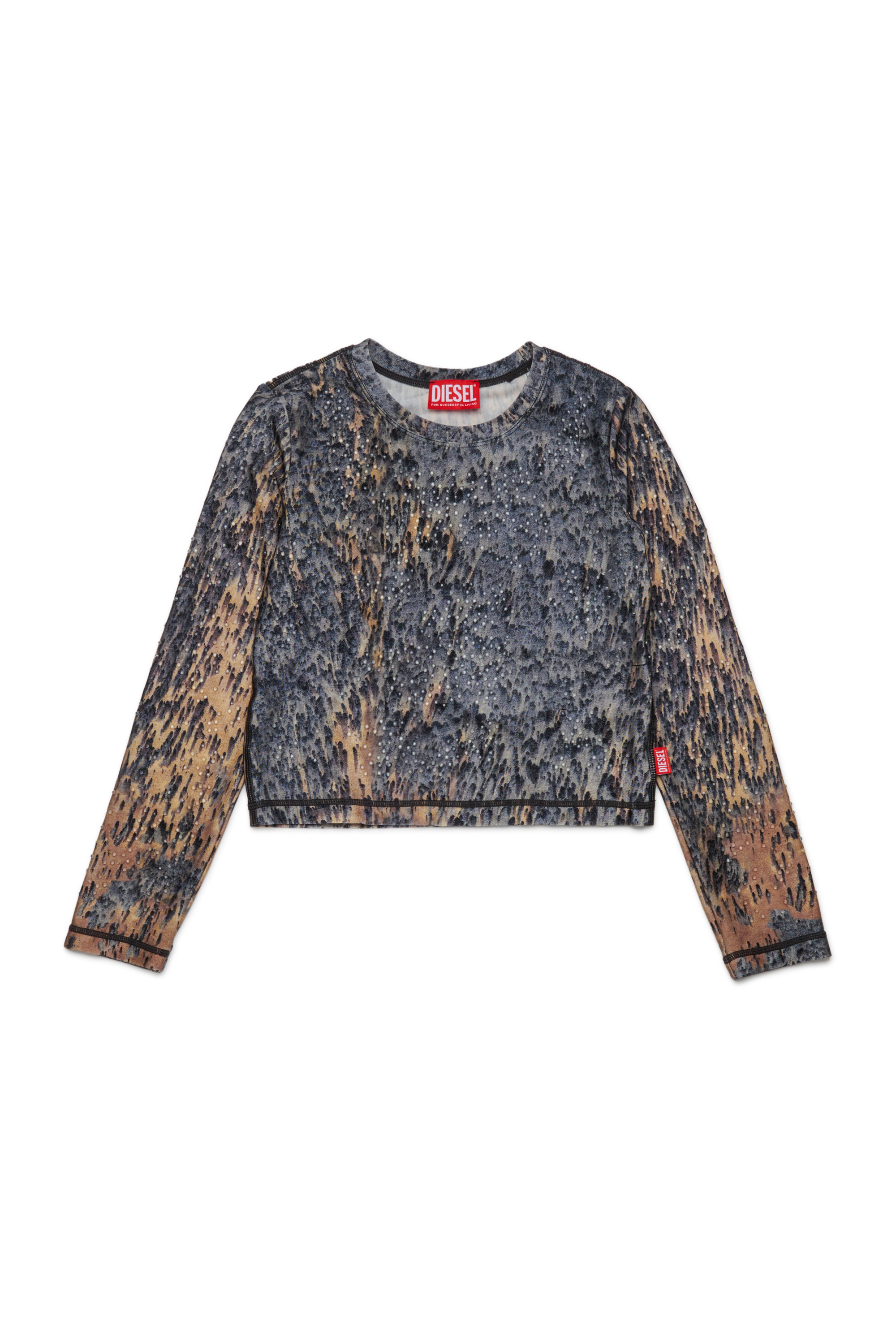 Diesel - TOSCA, Female's 長袖Tシャツ in ブルー/ブラウン - 1