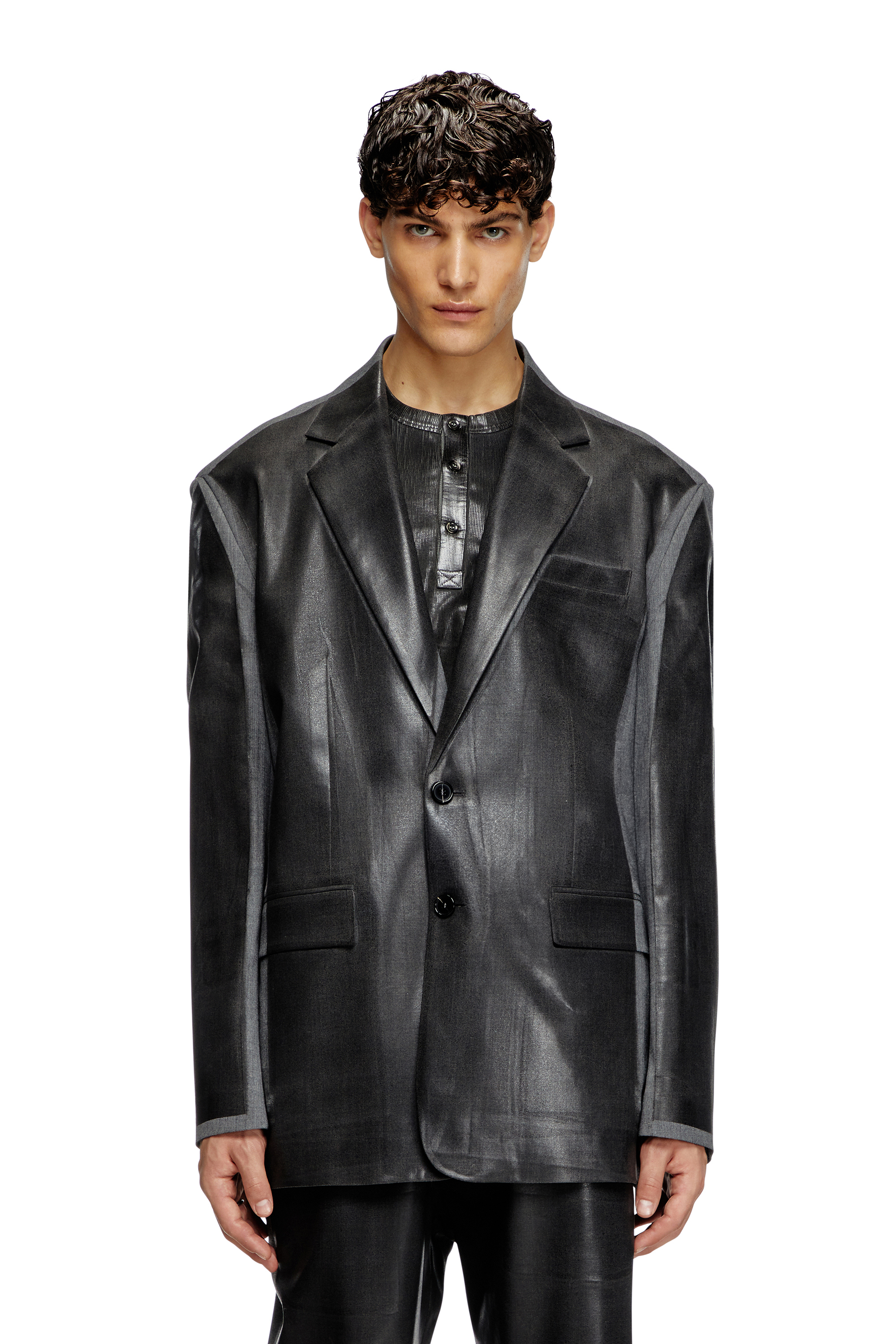 Diesel - J-OVER-DD, Unisex's テーラードジャケット in ブラック - 3