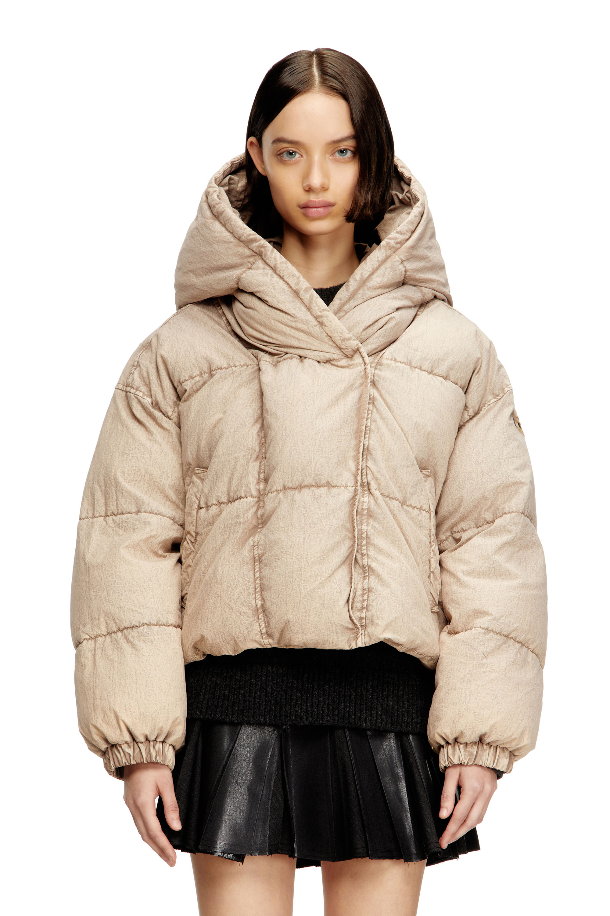 Diesel - W-ILLEY-S2, Female's パファージャケット in ベージュ - 1