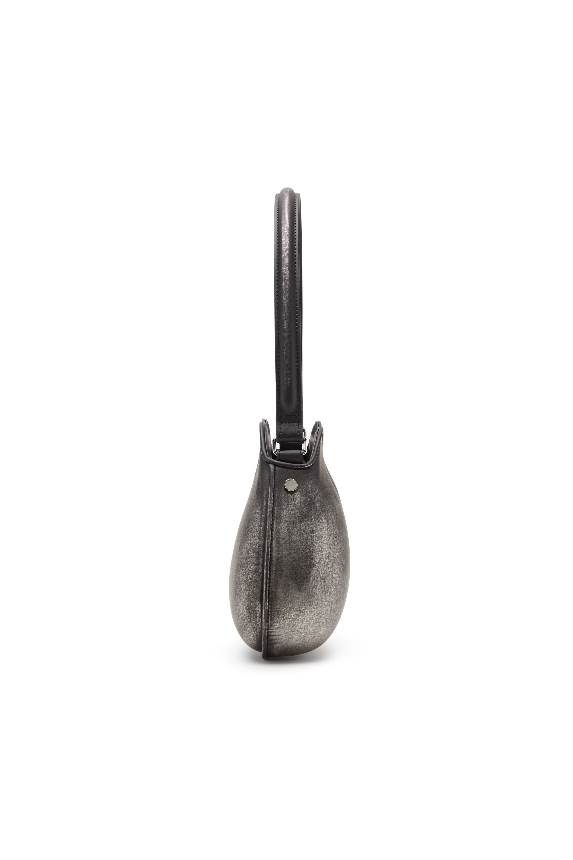 Diesel - DOUBLE-D SHOULDER, Female's Double-D-Rigid shoulder bag in brushed PU in ブラック/シルバー - 4