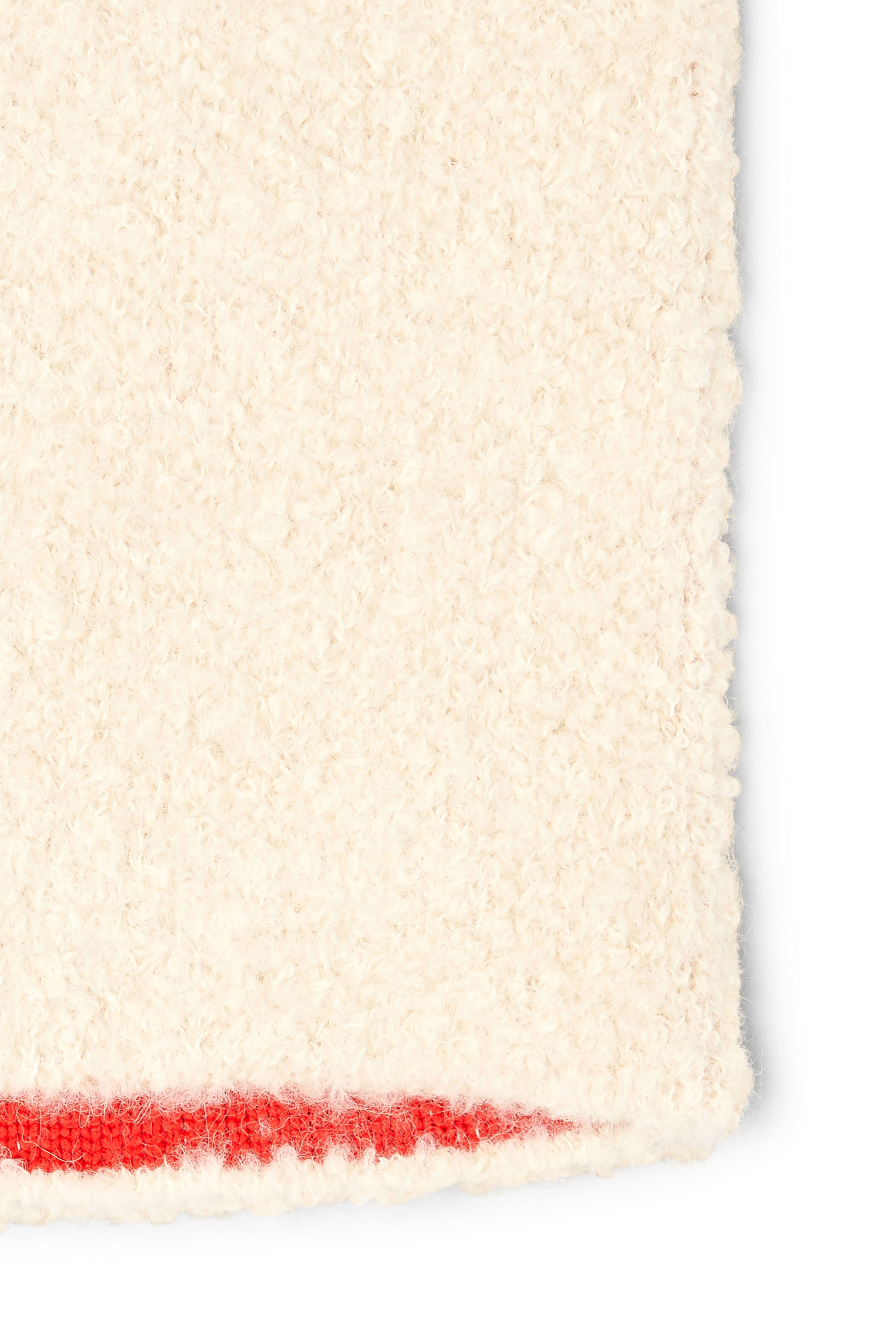 Diesel - K-ECOLINO, Unisex's Bouclé neckwarmer with contrast reverse in ホワイト/オレンジ - 3