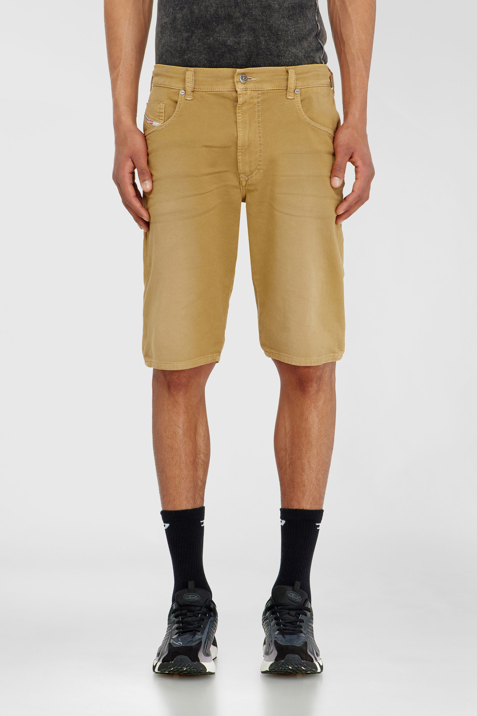 Diesel - 2033 D-KROOLEY-SHORT-BW JOGG, Male's ジョグ ショートパンツ in ベージュ - 1