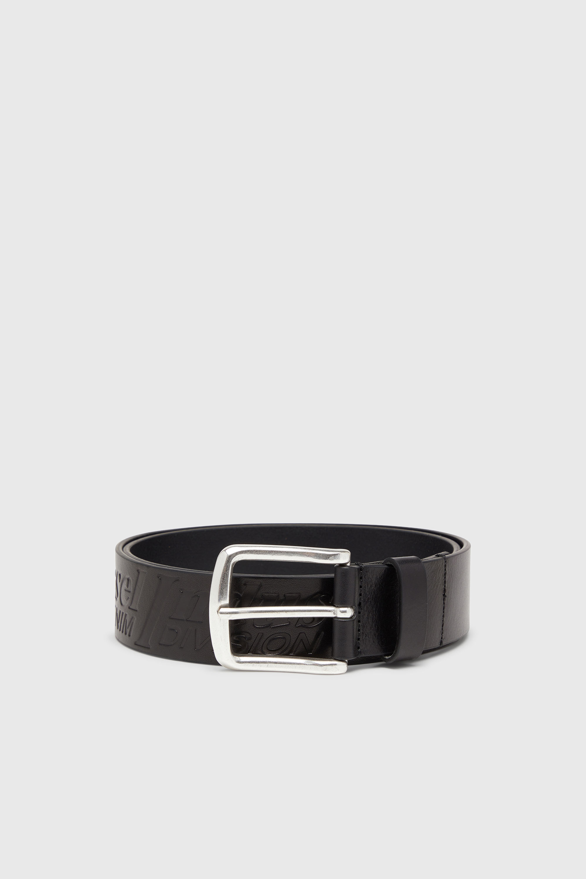 Diesel - B-FLAG-D EMBOSSED, Male's レザーベルト in ブラック - 1