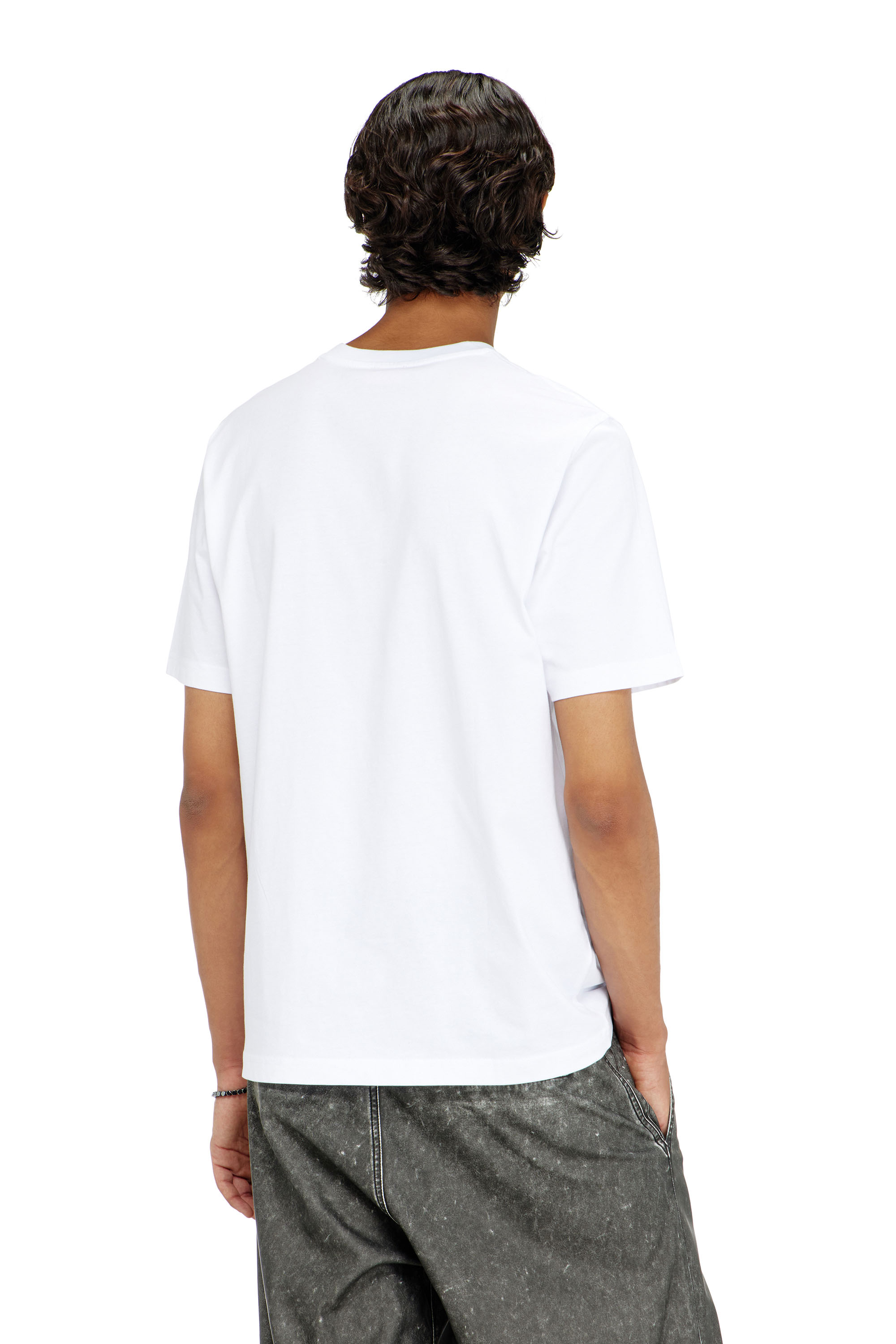 Diesel - T-ADJUST-AA6, Male's Tシャツ in ホワイト - 4