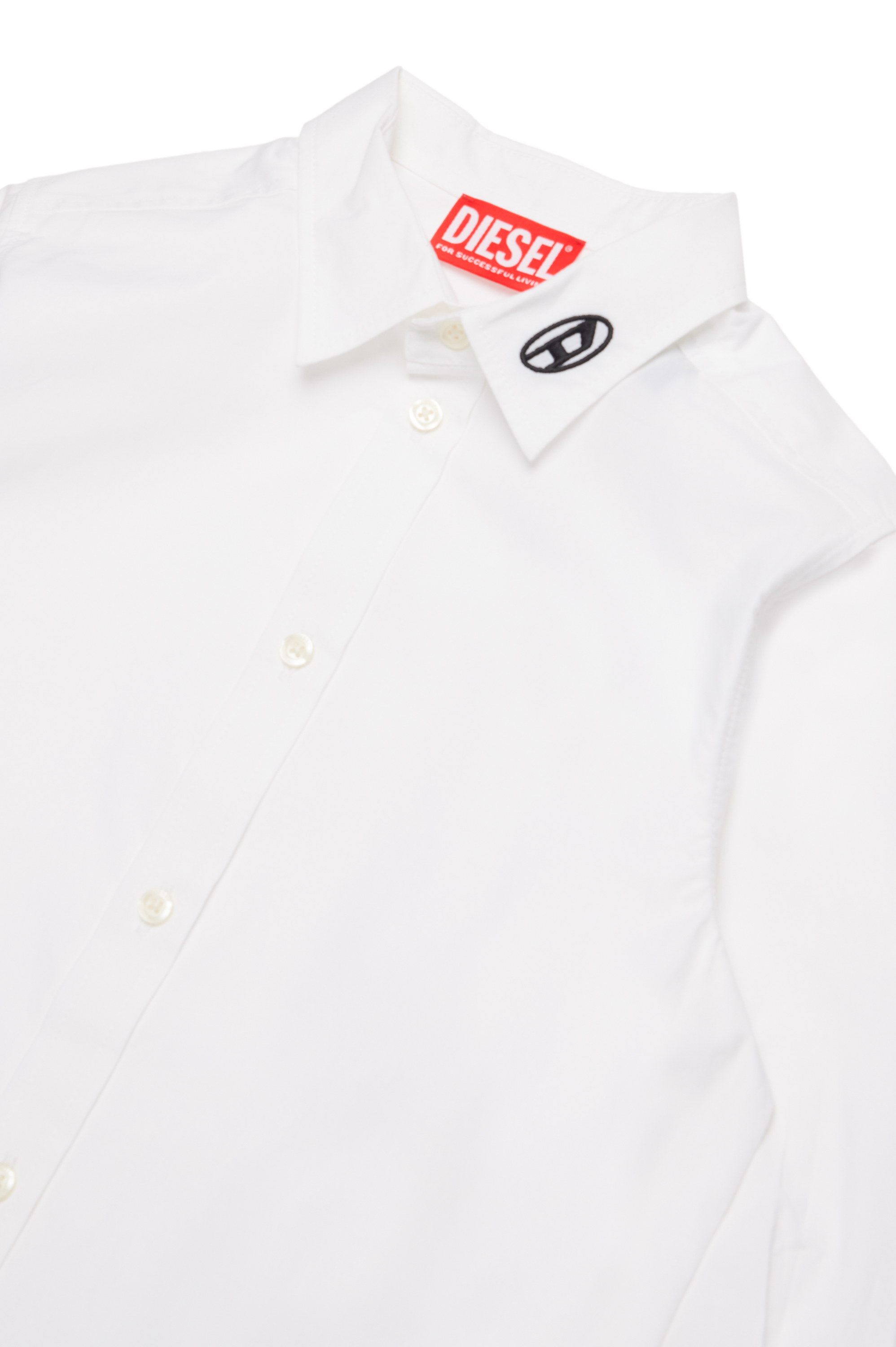 Diesel - CPINGO, Male's Long-sleeve shirt with Oval D embroidery in ホワイト - 3