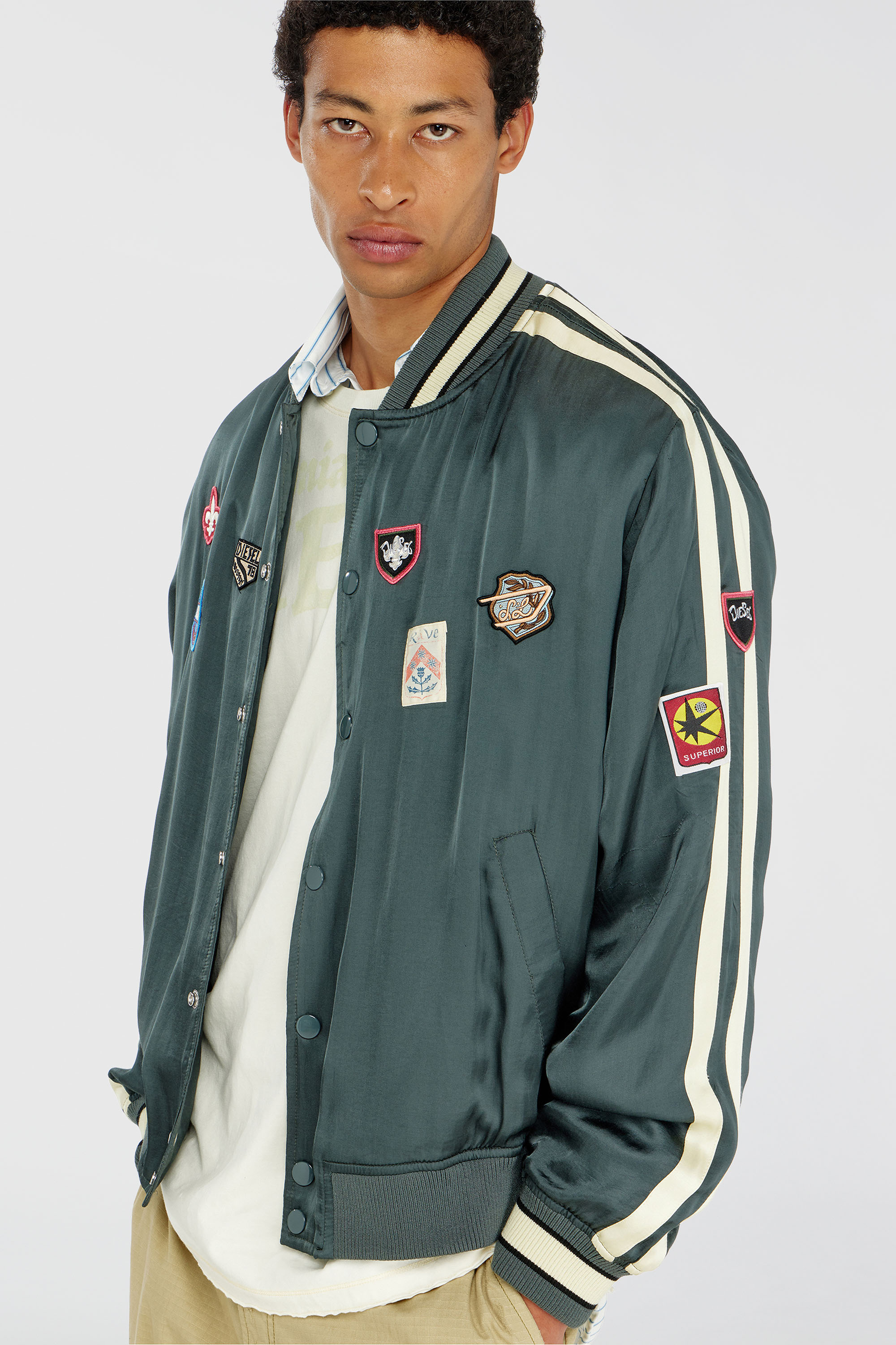 Diesel - J-ANNU, Male's ジャケット in ダークグリーン - 4