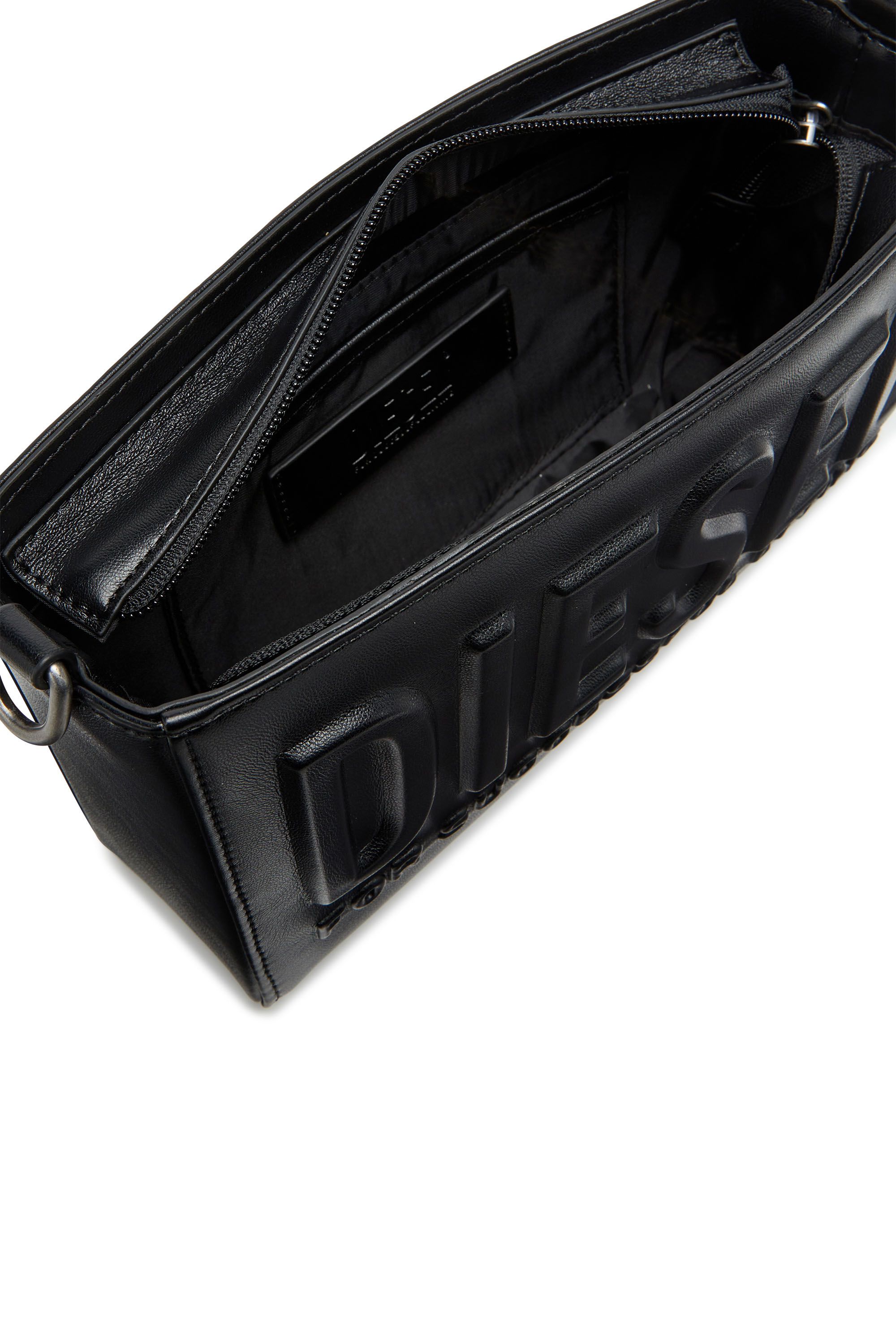 Diesel - DSL 3D CAMERA BAG, Male's Dsl 3D-PU camera bag with embossed logo in ブラック - 4