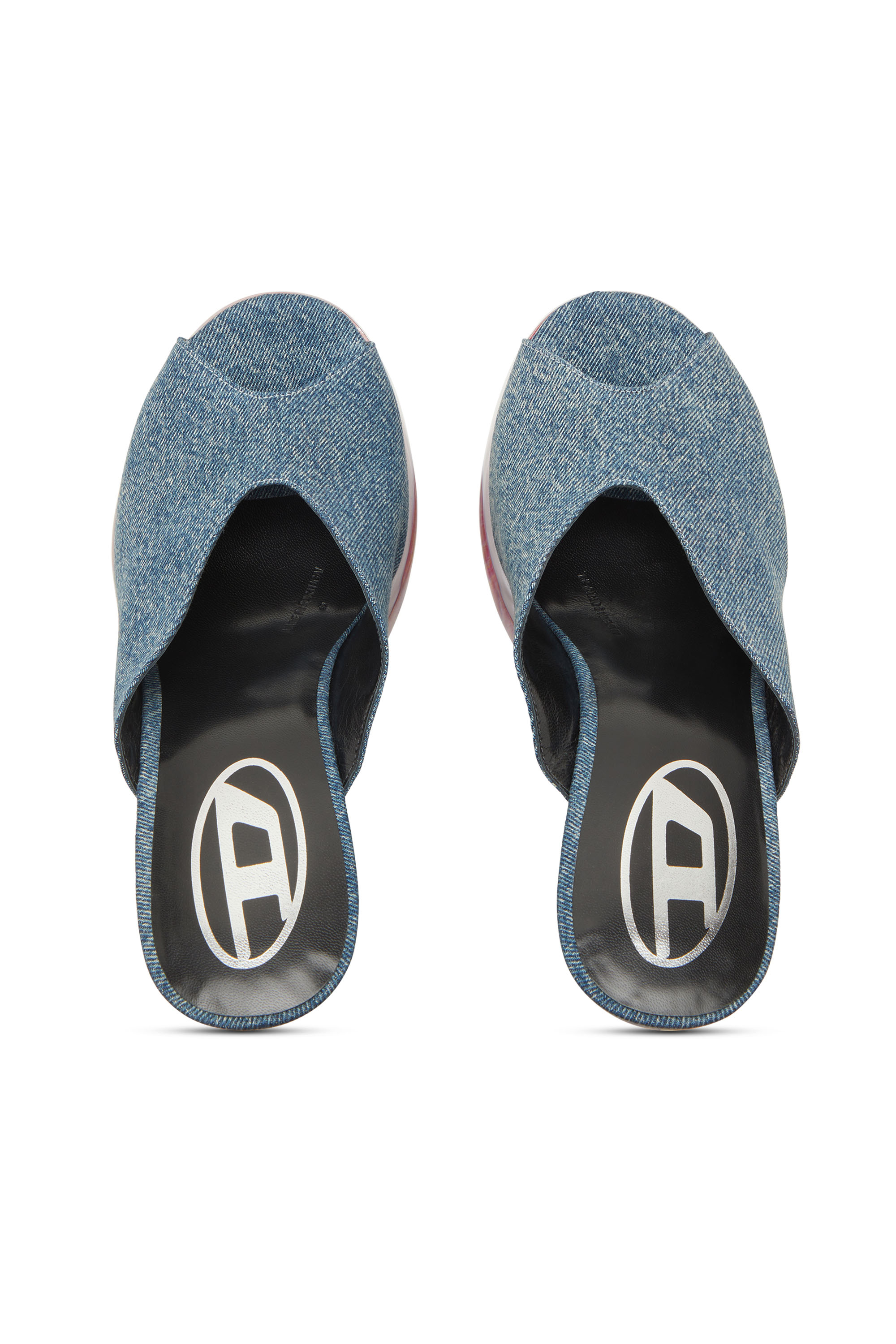 関税込 DIESEL ディーゼル d-sydney sdl s サンダル D-LAKE PLATFORM SDL D-Lake-Platform mules in denim and