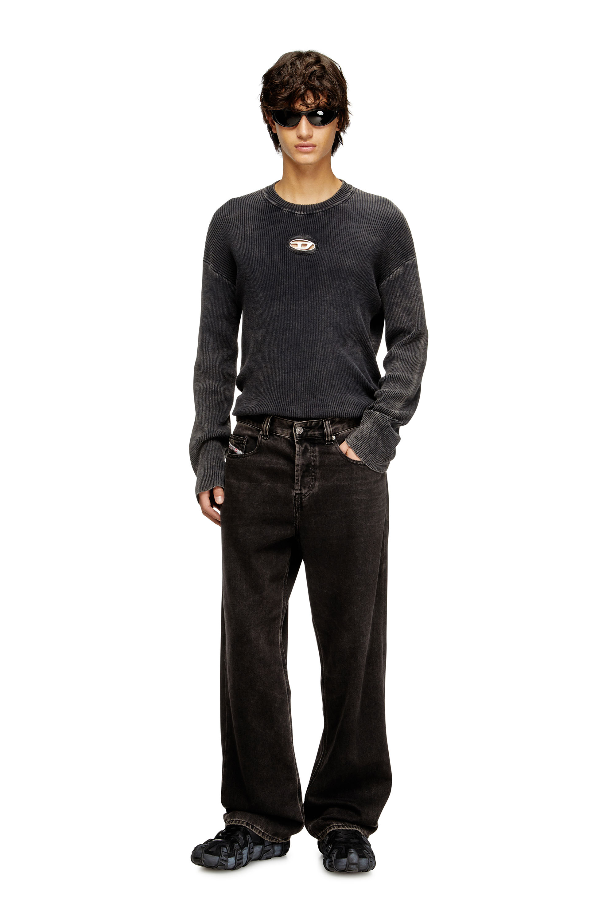 Diesel - K-DARREN-D, Male's プルオーバーニット in グレー - 1