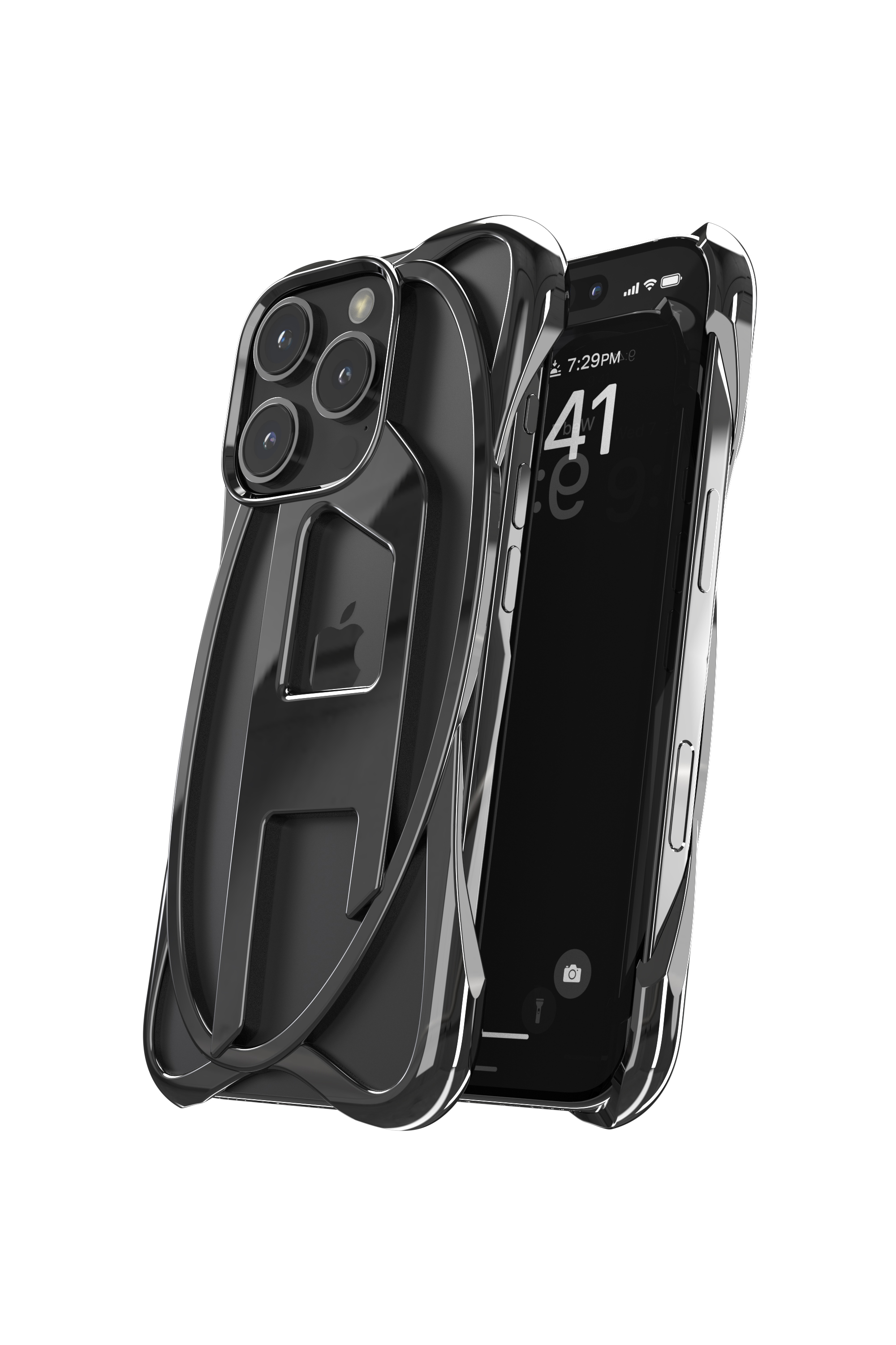 Diesel - 60268 CAGED D CASE, Unisex's Caged D Case iPhone 16 Pro in ブラック - 3