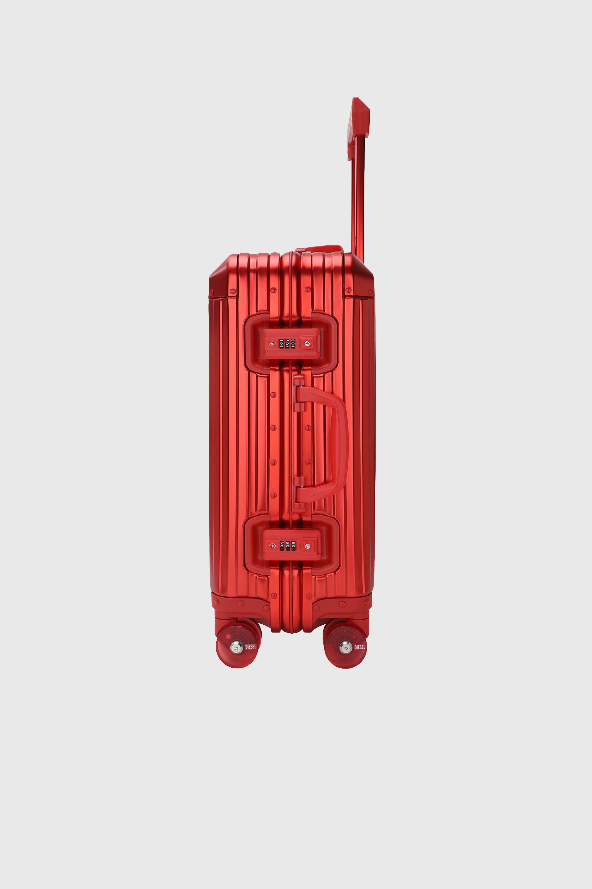 Diesel - DIESEL ALUMINUM TROLLEY- DSL002, Unisex's Aluminum suitcase size S in レッド - 3