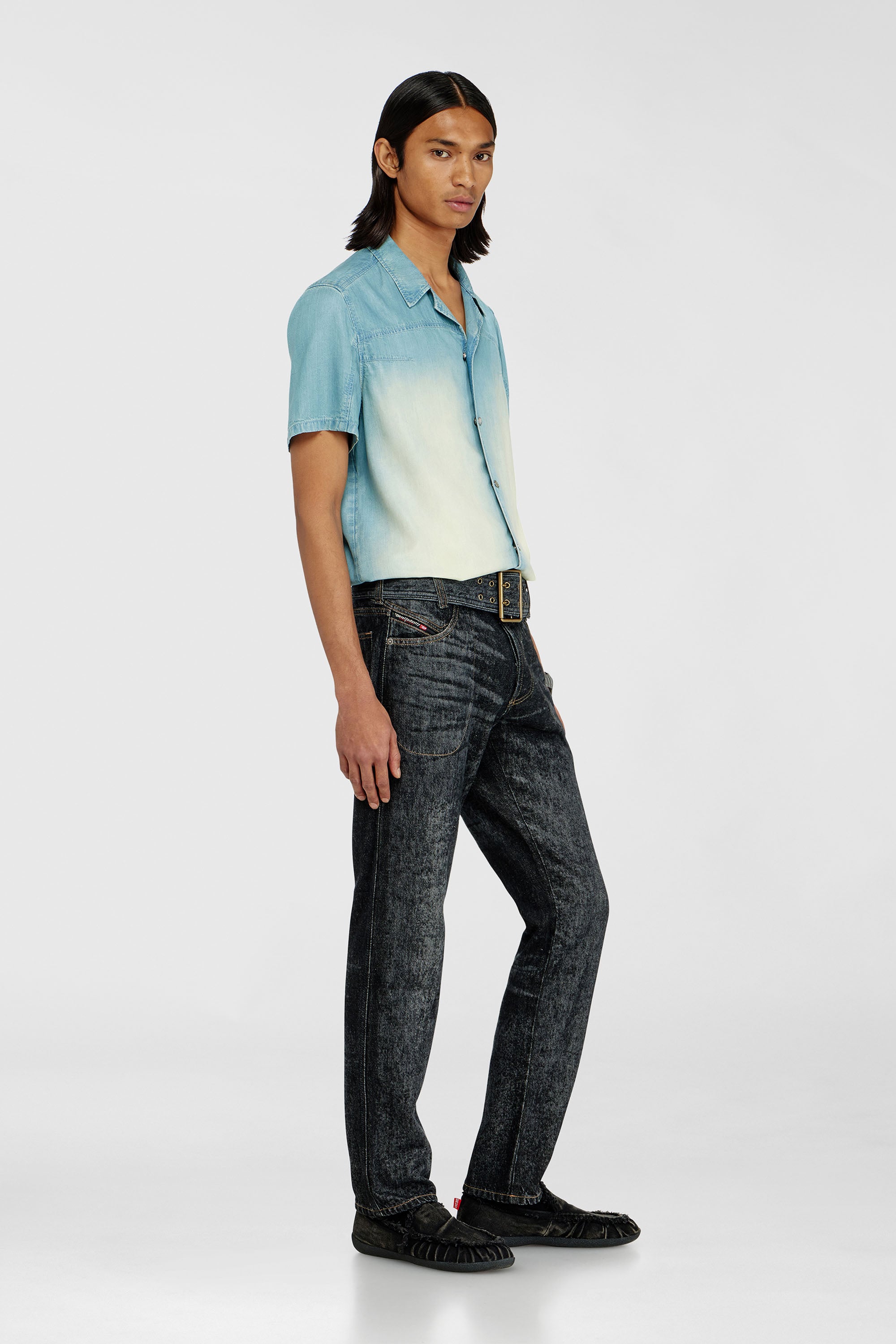 Diesel - Male's Slim Jeans D-Villus 09Q24, ブラック/ダークグレー - 2