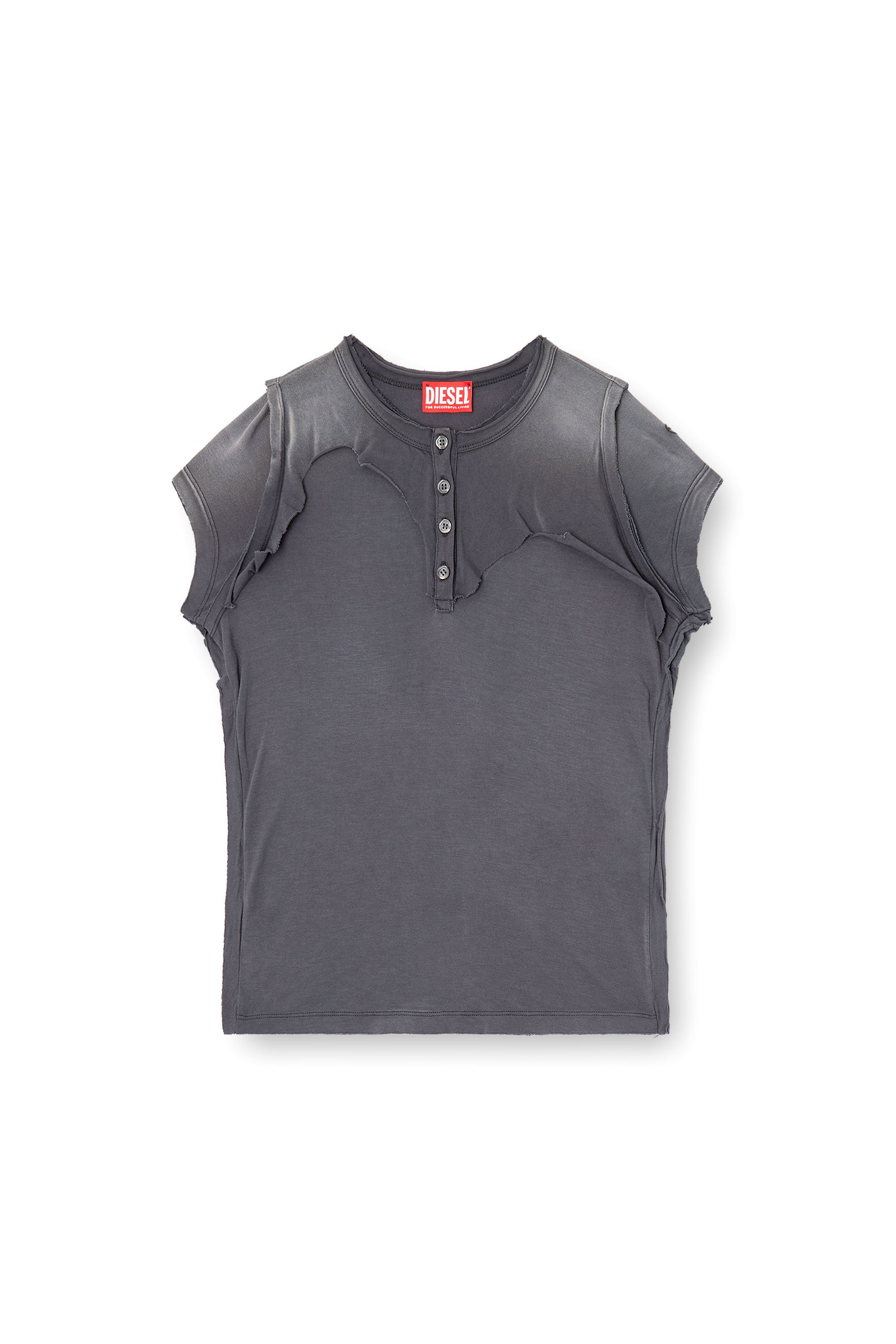 Diesel - T-UNRAWY, Female's 半袖トップ in グレー - 3