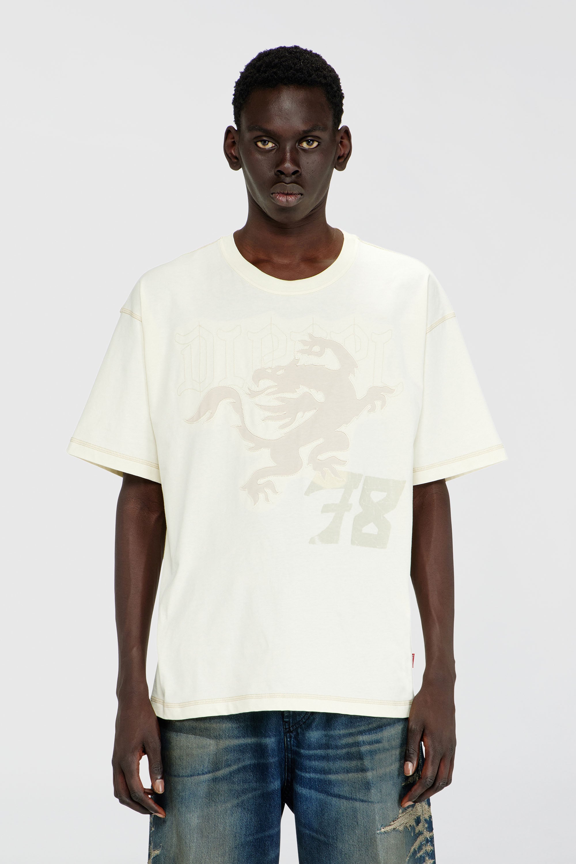 Diesel - T-BOXT-NOTCH, Male's Tシャツ in ホワイト - 1