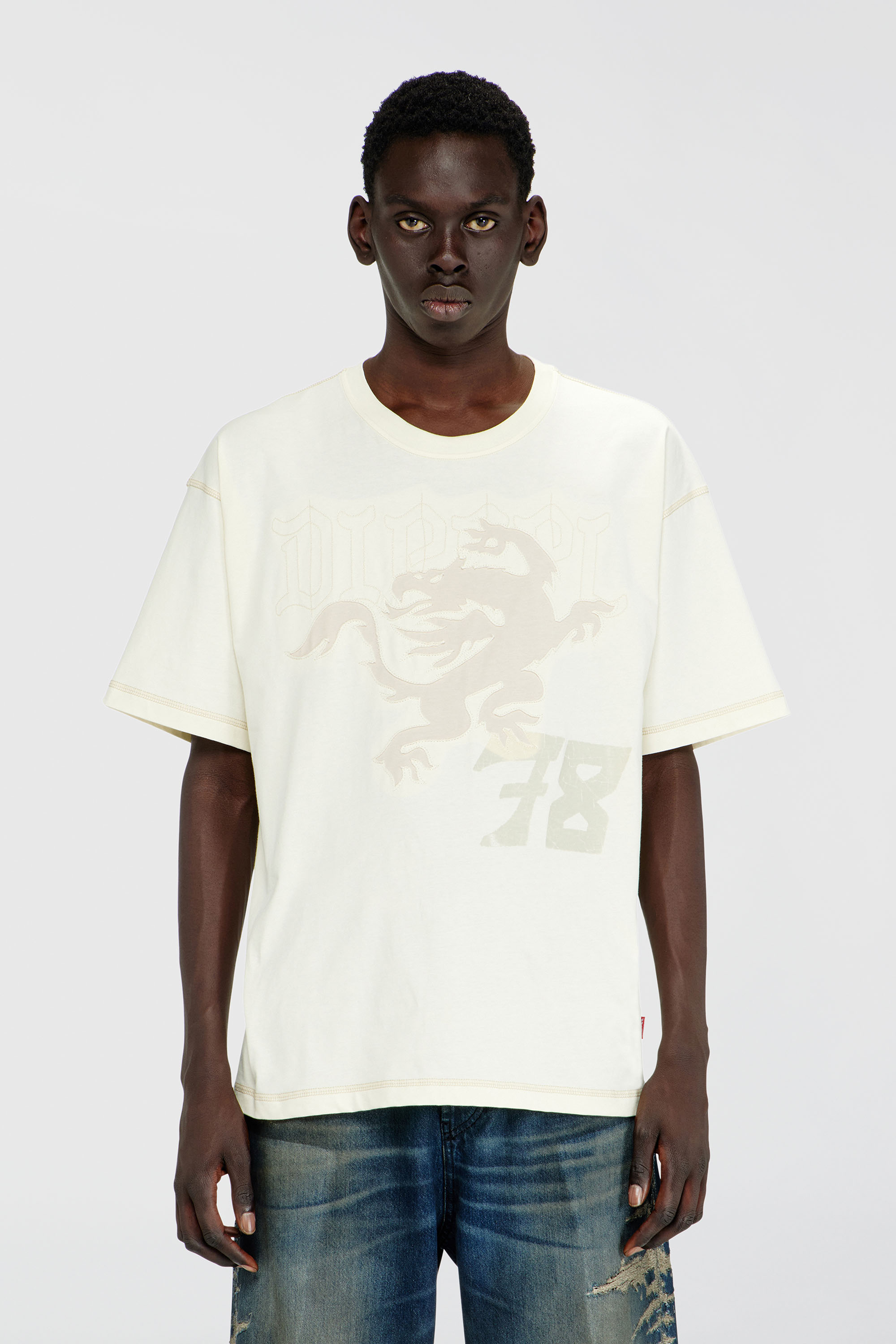 Diesel - T-BOXT-NOTCH, Male's Tシャツ in ホワイト - 3