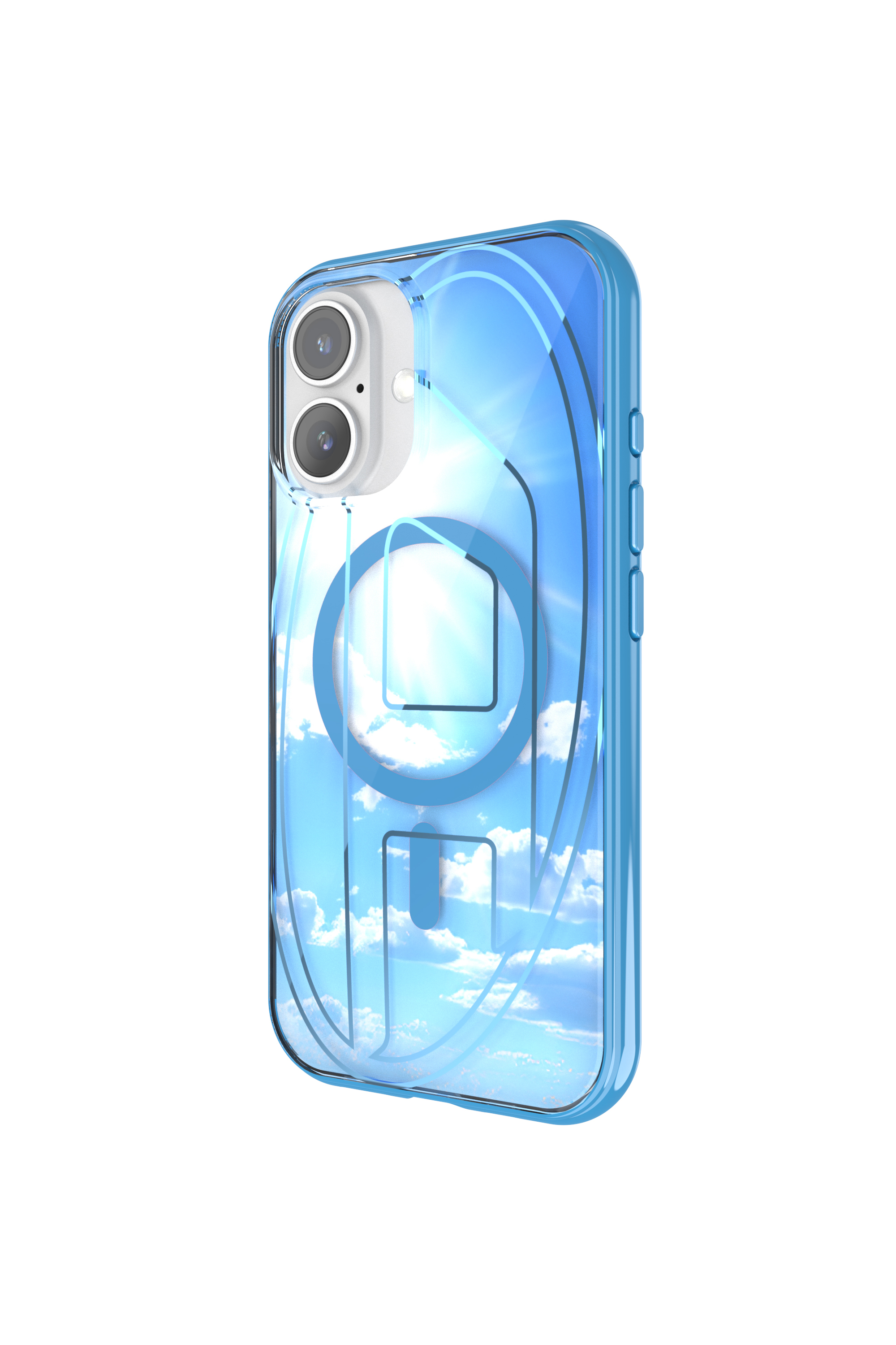 Diesel - 60252 AOP CASE, Unisex's Oval D Case with Magsafe iPhone 16 in アジュール - 2