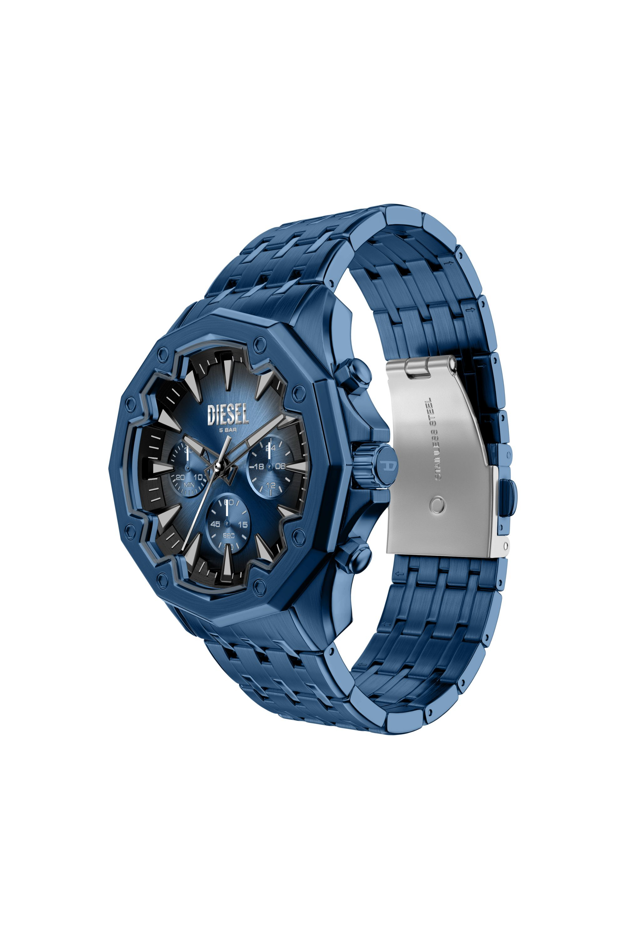 Diesel - DZ4705 WATCH, Male's Stinger Blue Stainless Steel Watch in ブルー - 7