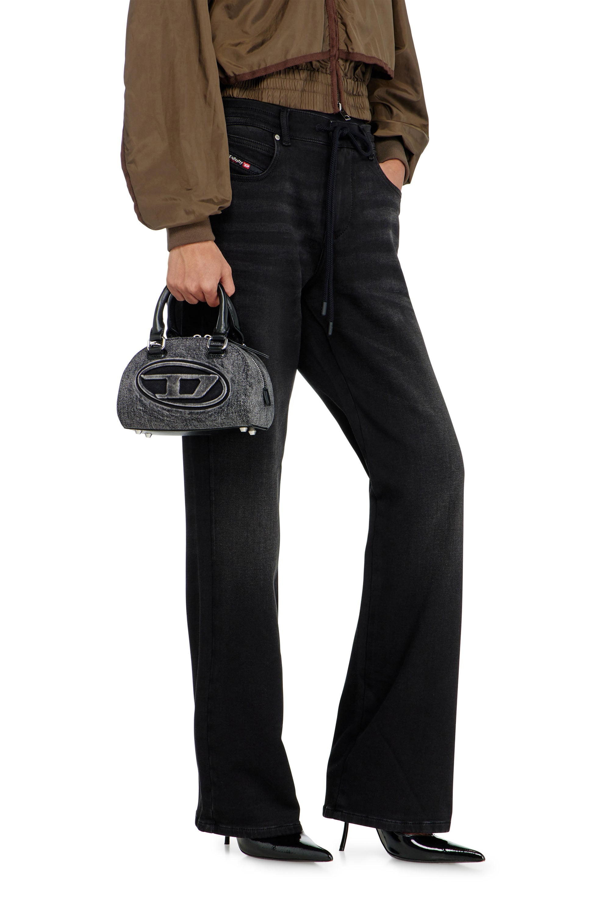 Diesel - Female's Regular 2071 D-Meel Joggjeans&reg; 09P90, ブラック/ダークグレー - 4