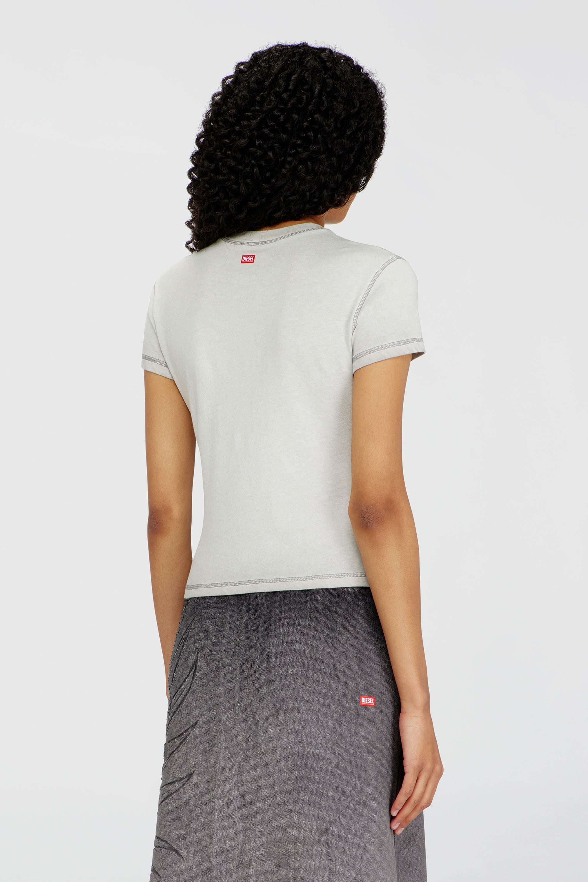 Diesel - T-ILA-AA7, Female's Tシャツ in ライトグレー - 4