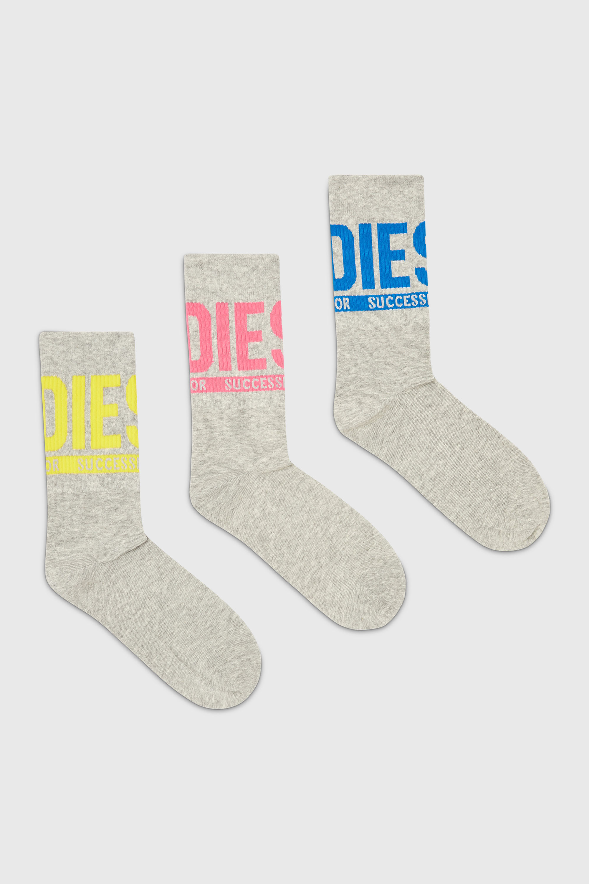 Diesel - SKM-RAY-THREEPACK, Male's ソックス 3枚パック in グレー - 1