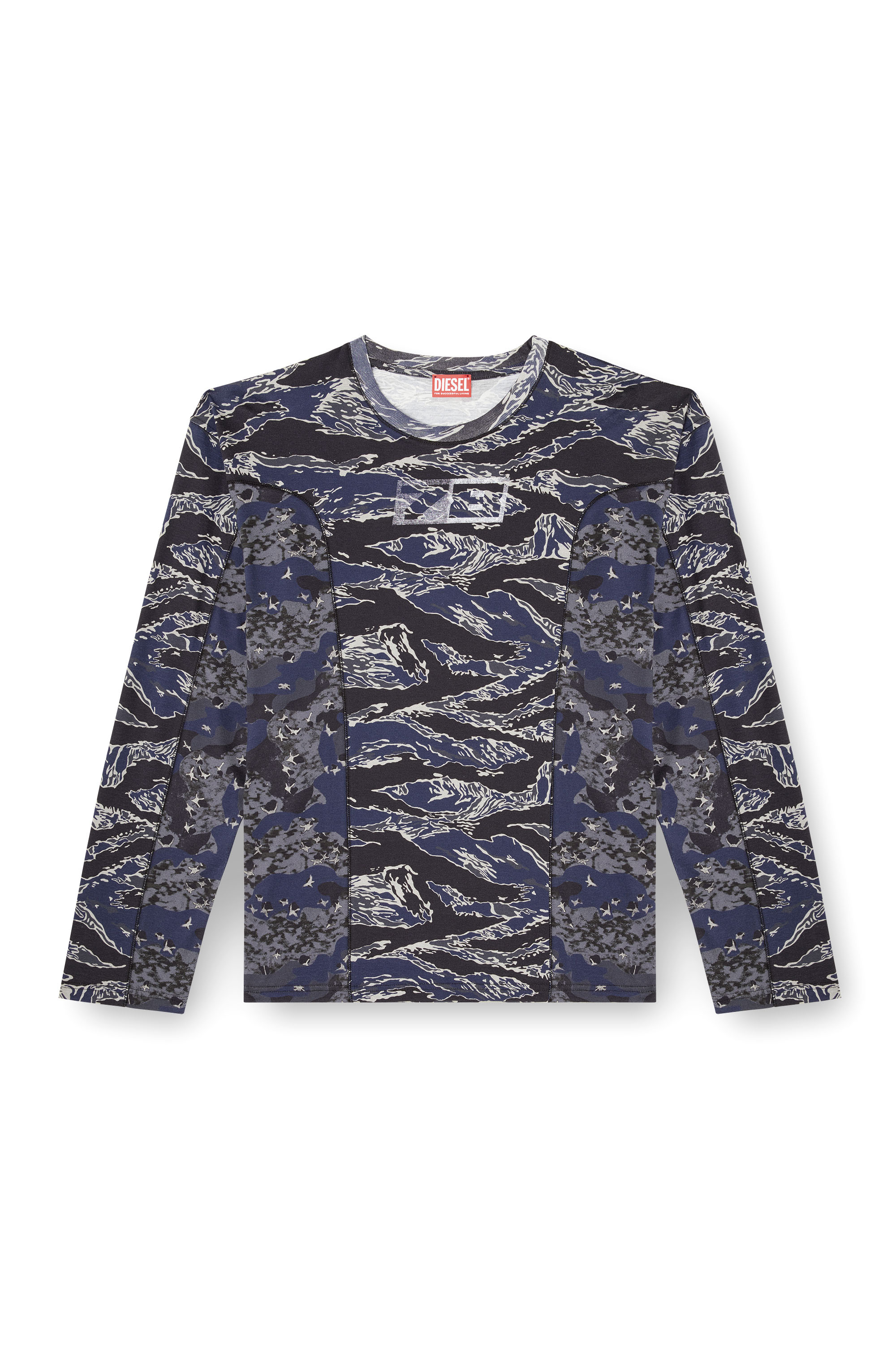 Diesel - T-BOXT-LS-CURT, Male's 長袖Tシャツ in ダークブルー - 2