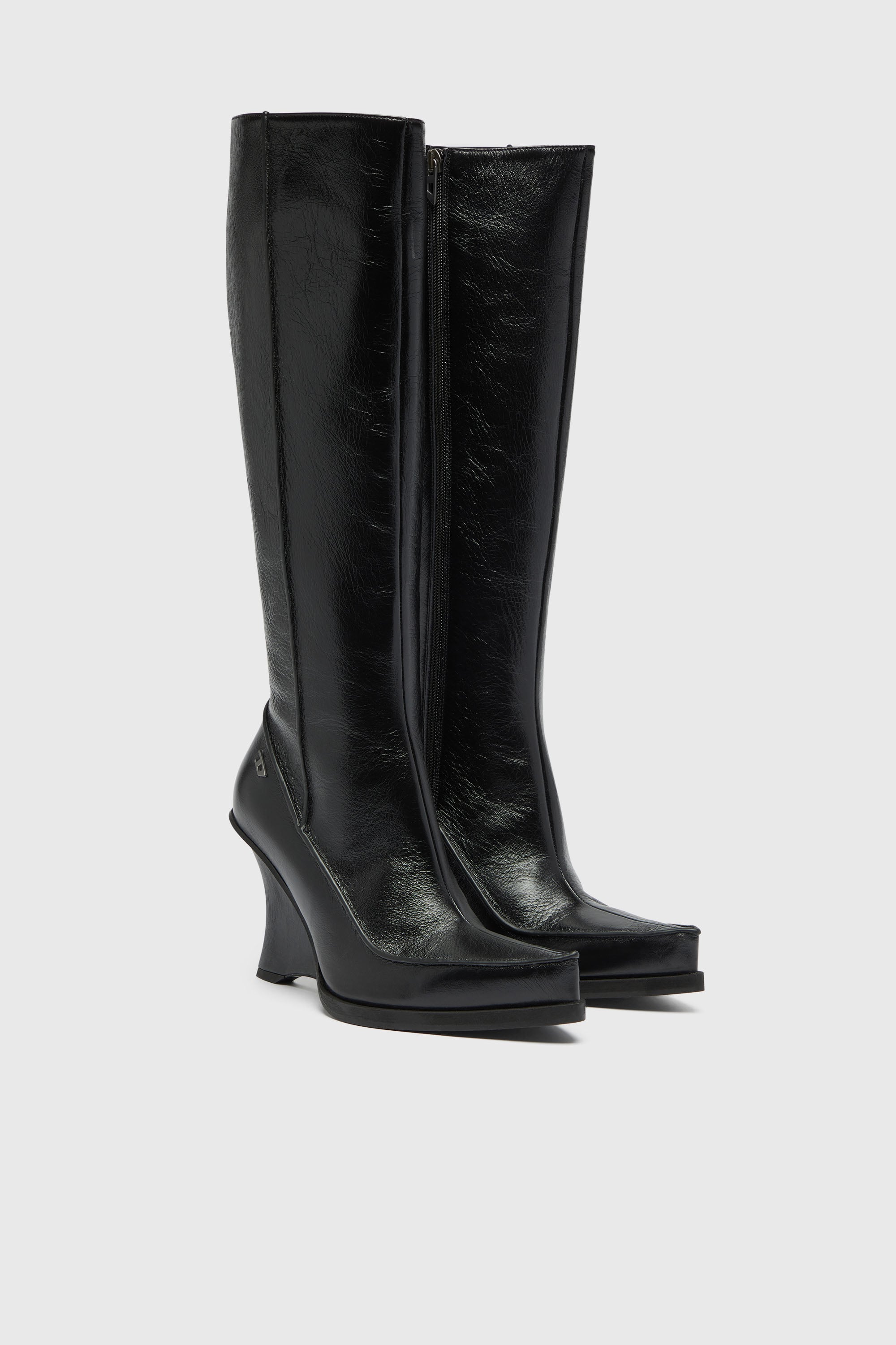 Diesel - D-LUCETTE-90-KB W, Female's D-Lucette-Knee-high boots in leather in null - 2