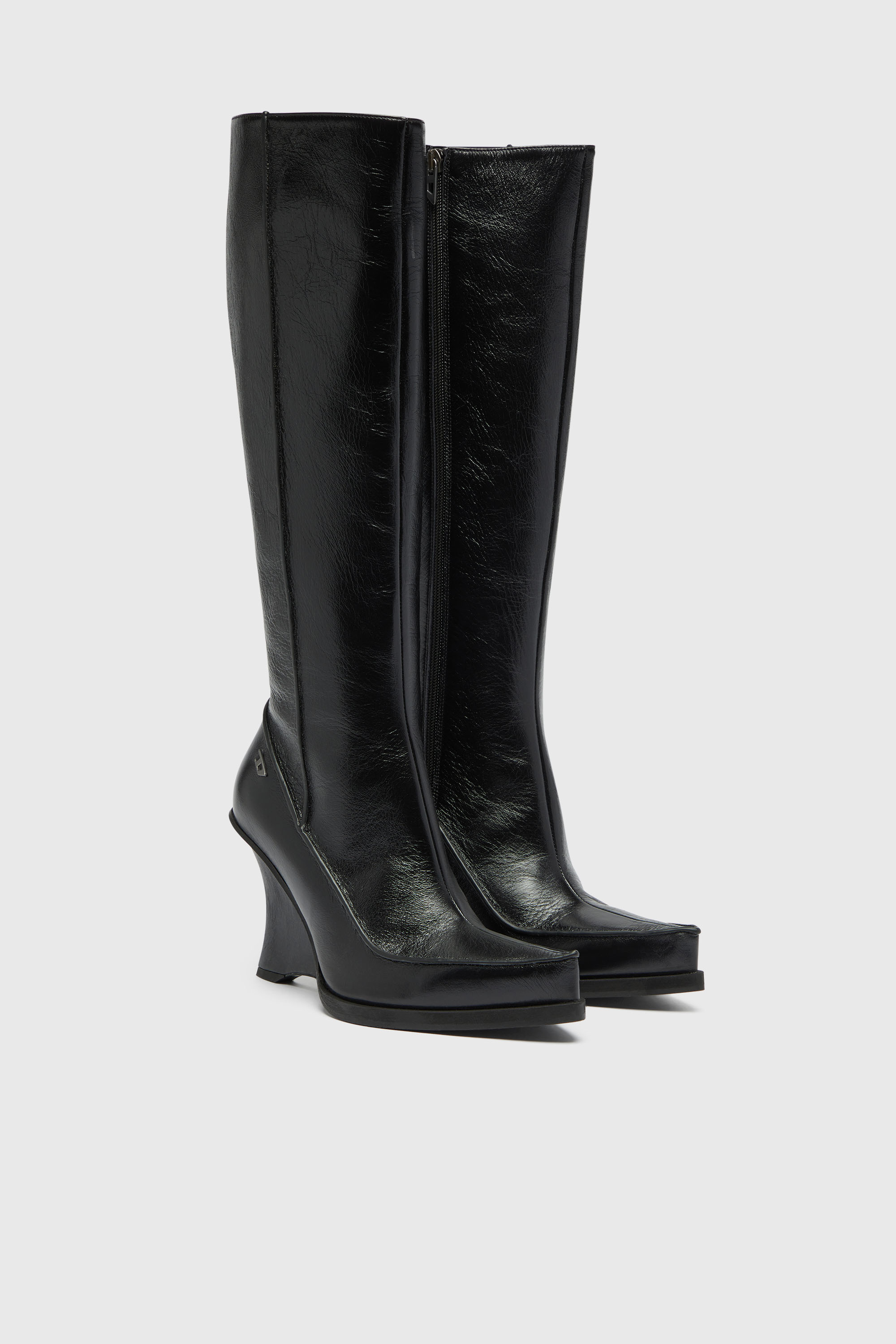 Diesel - D-LUCETTE-90-KB W, Female's D-Lucette-Knee-high boots in leather in null - 2