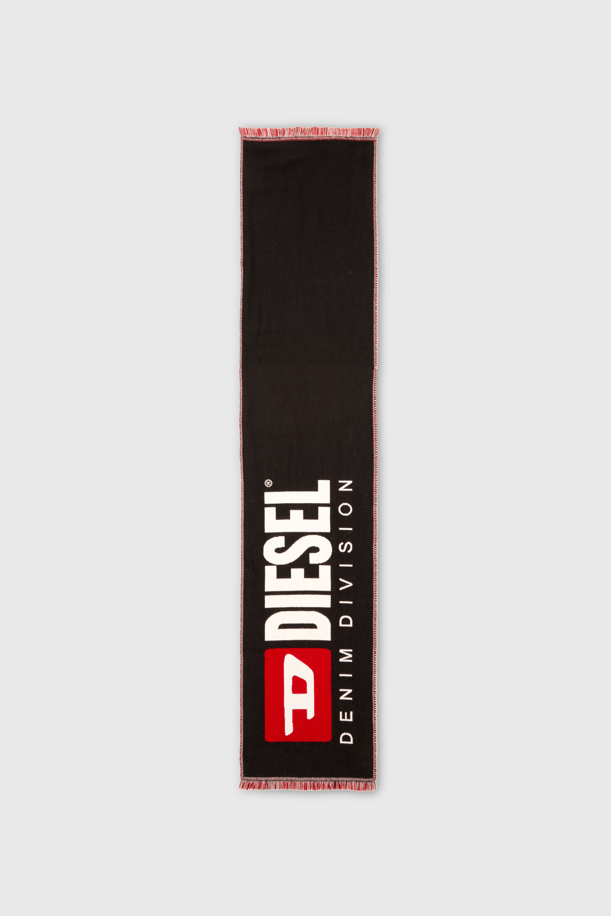 Diesel - S-DIV, Male's ストール in ブラック/レッド - 2