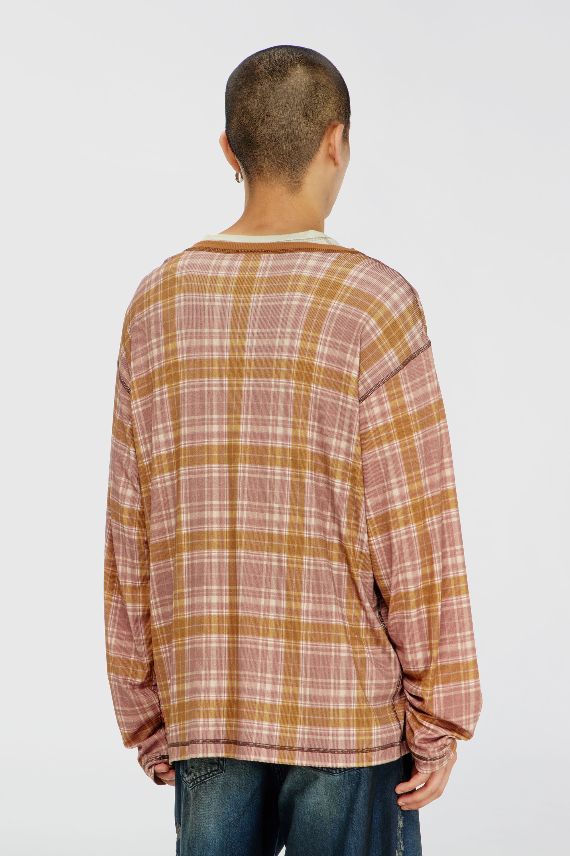 Diesel - T-JOY-LS, Male's 長袖Tシャツ in ライトブラウン - 4