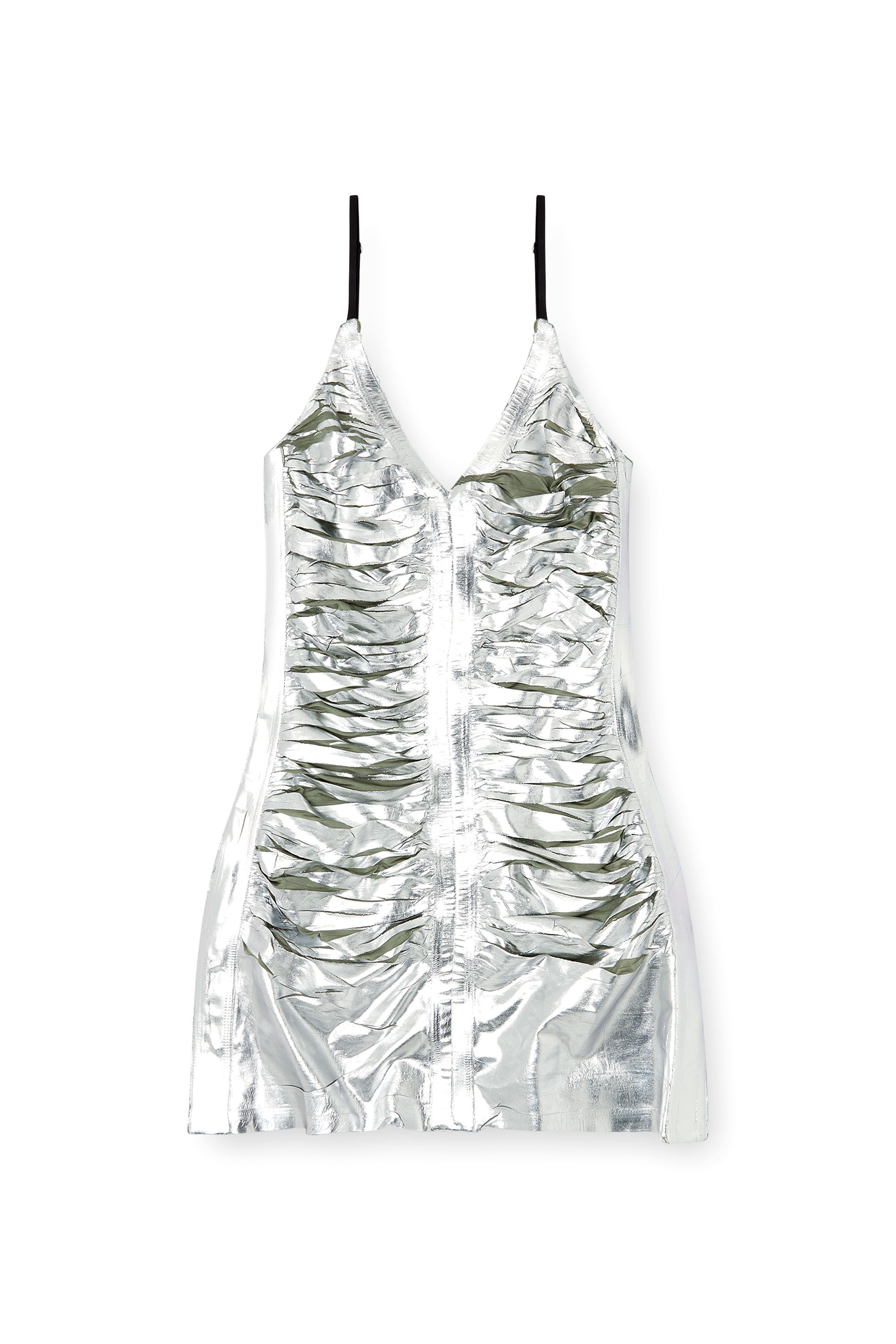 Diesel - D-IAMANTE, Female's Gathered mini dress in シルバー - 3