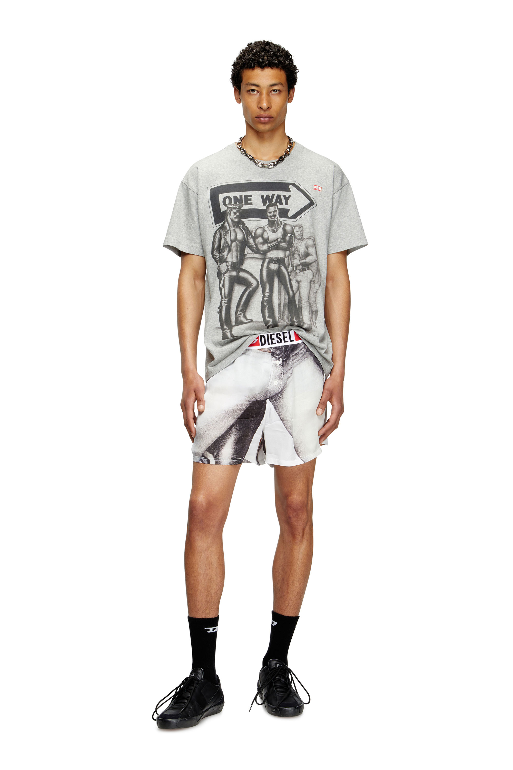 Diesel - PR-T-NORM-TOM25, Unisex's T-shirt with graphic print in グレー - 1
