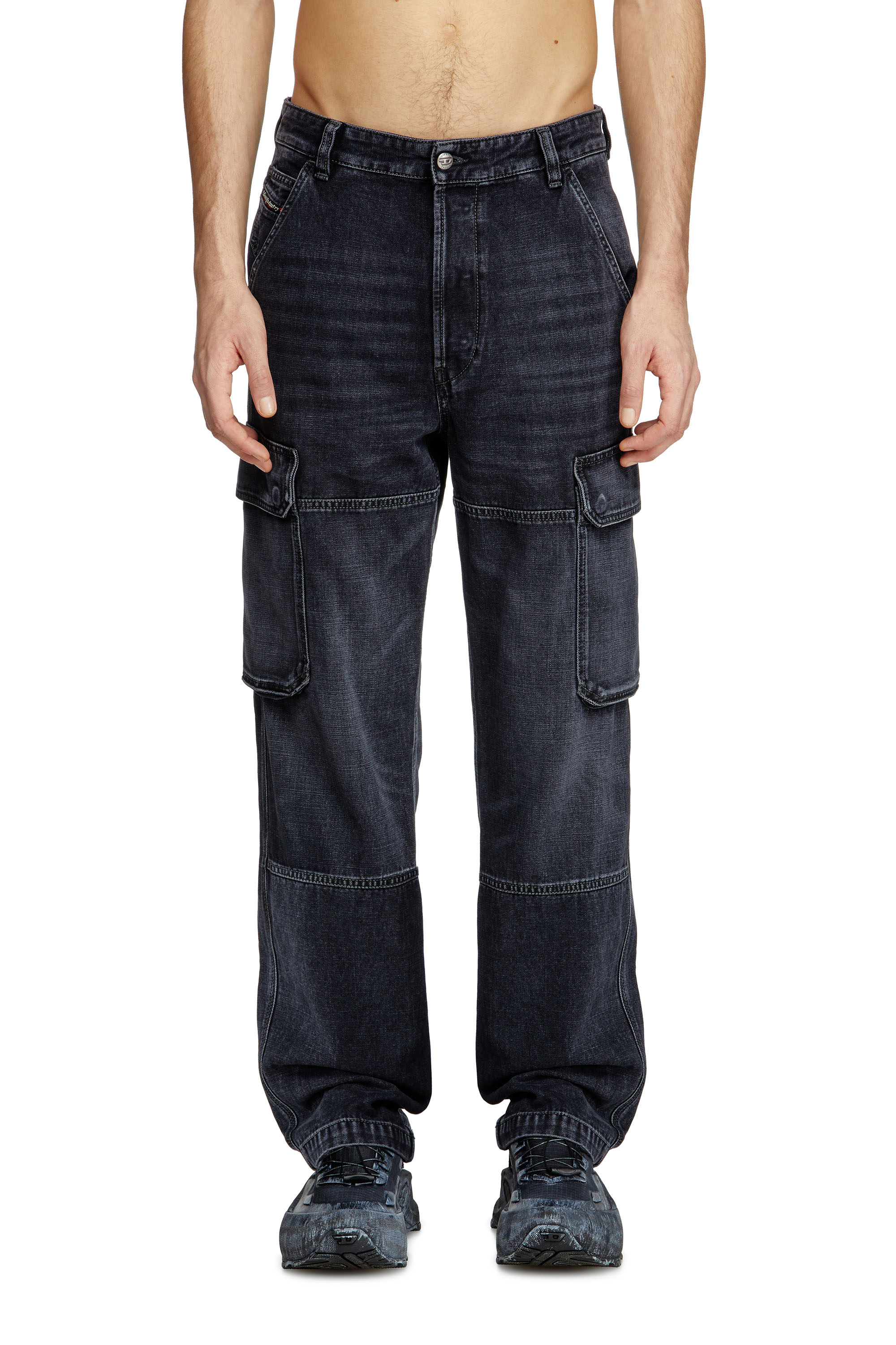 Diesel - Male's Regular Jeans D-Uty 007Z9, ブラック/ダークグレー - 3