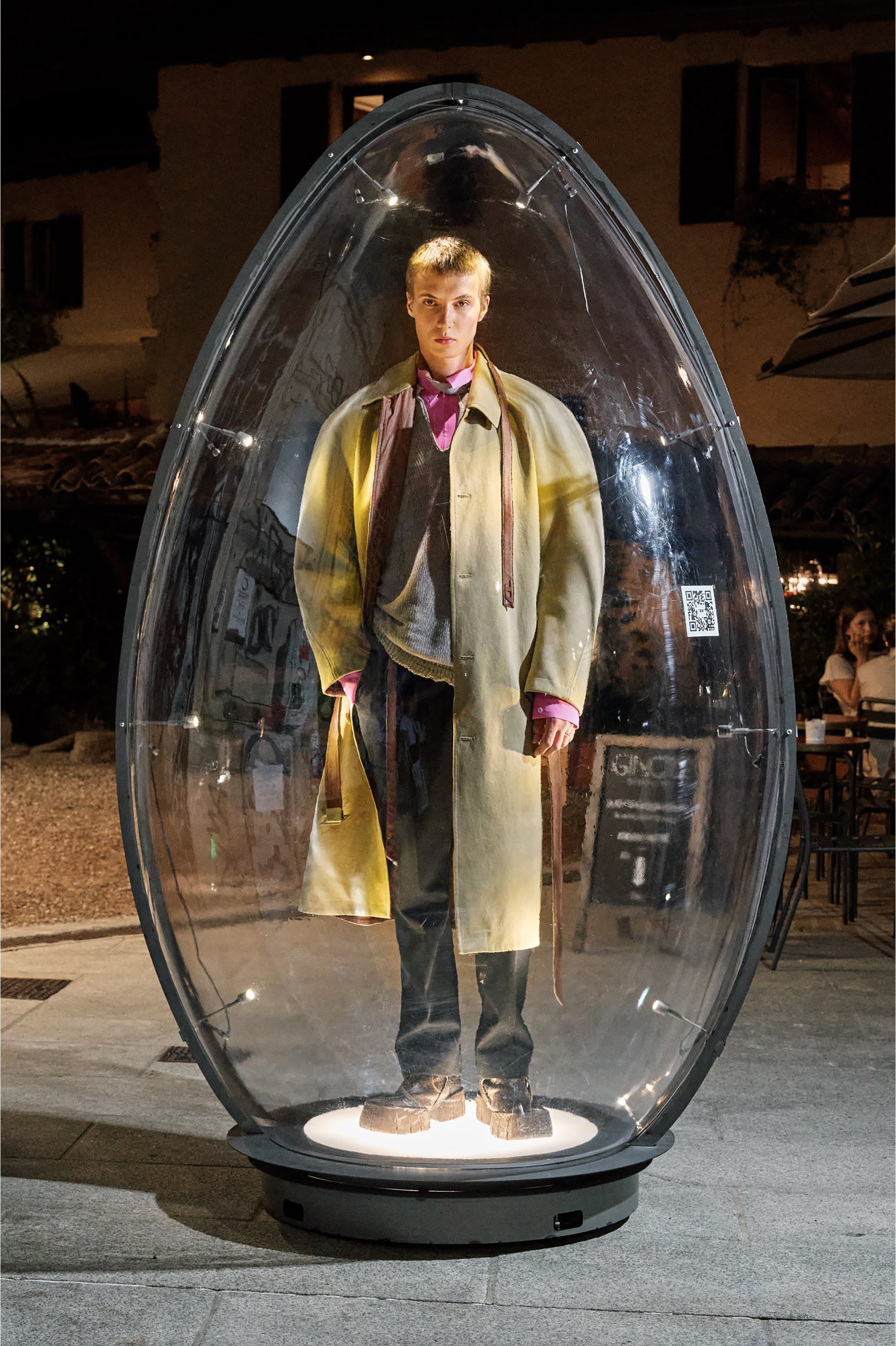 Diesel - K-DAIANERIS, Male's Distressed jumper with biker neck strap in ブラウン - 6