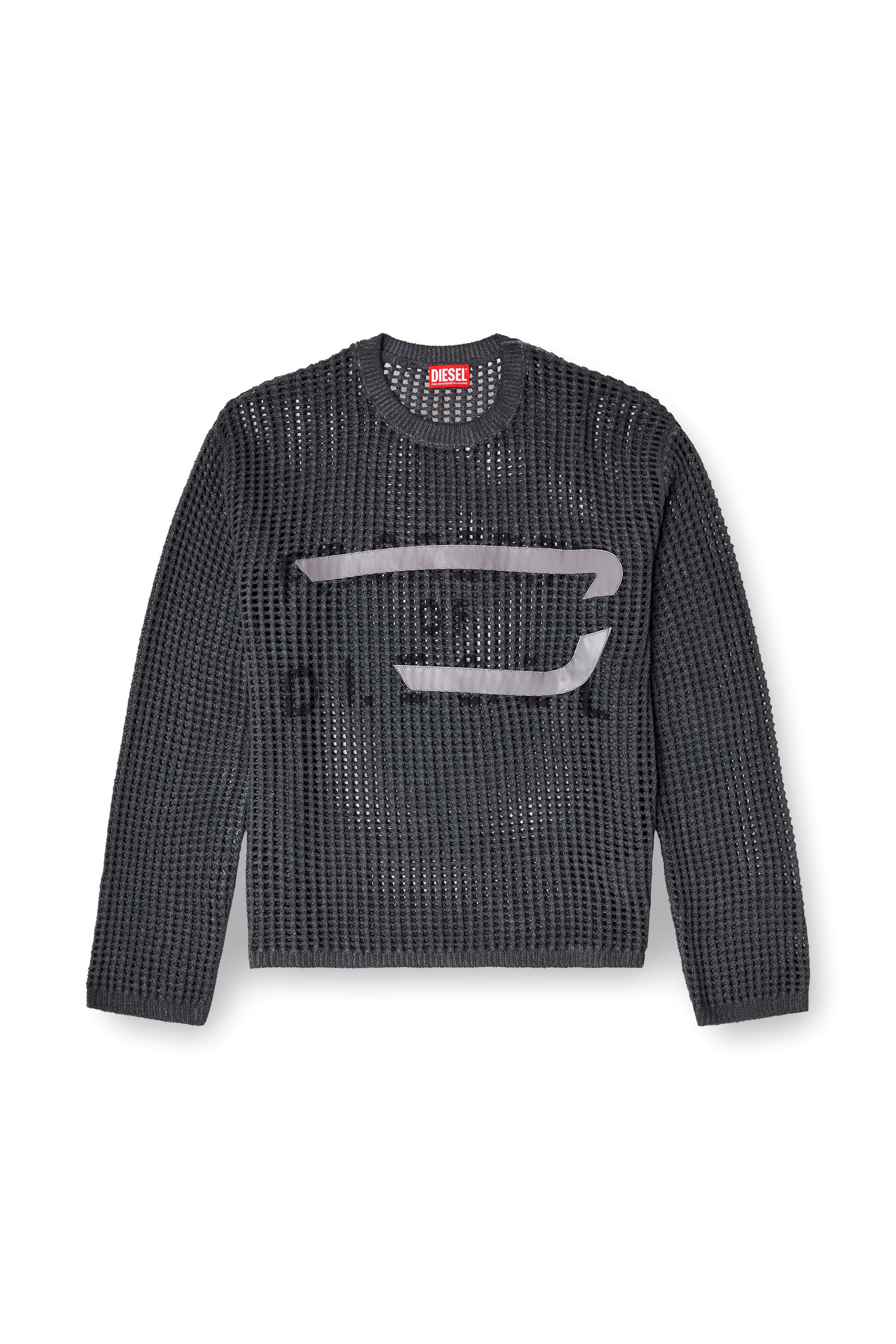 Diesel - K-ROCH, Male's プルオーバーニット in ダークグレー - 3