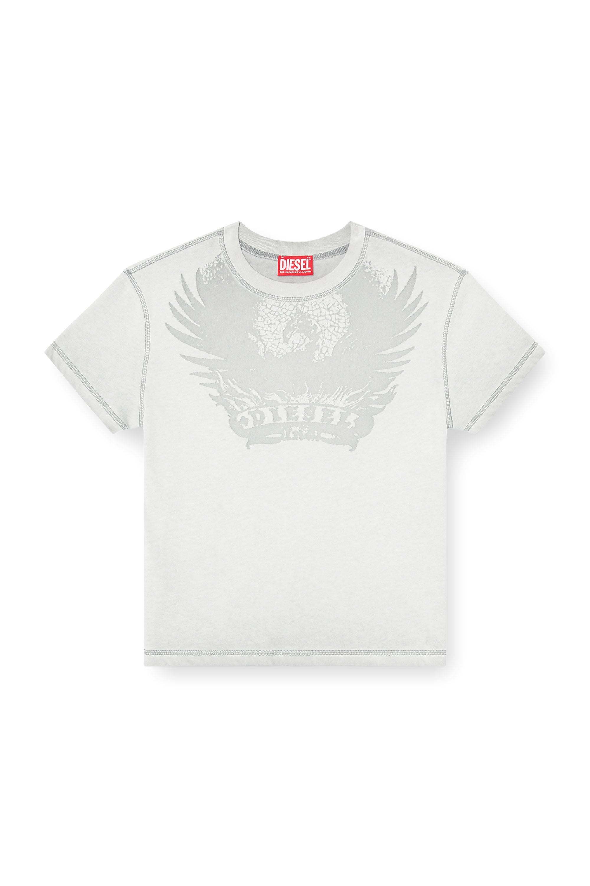 Diesel - T-ILA-AA7, Female's Tシャツ in ライトグレー - 4