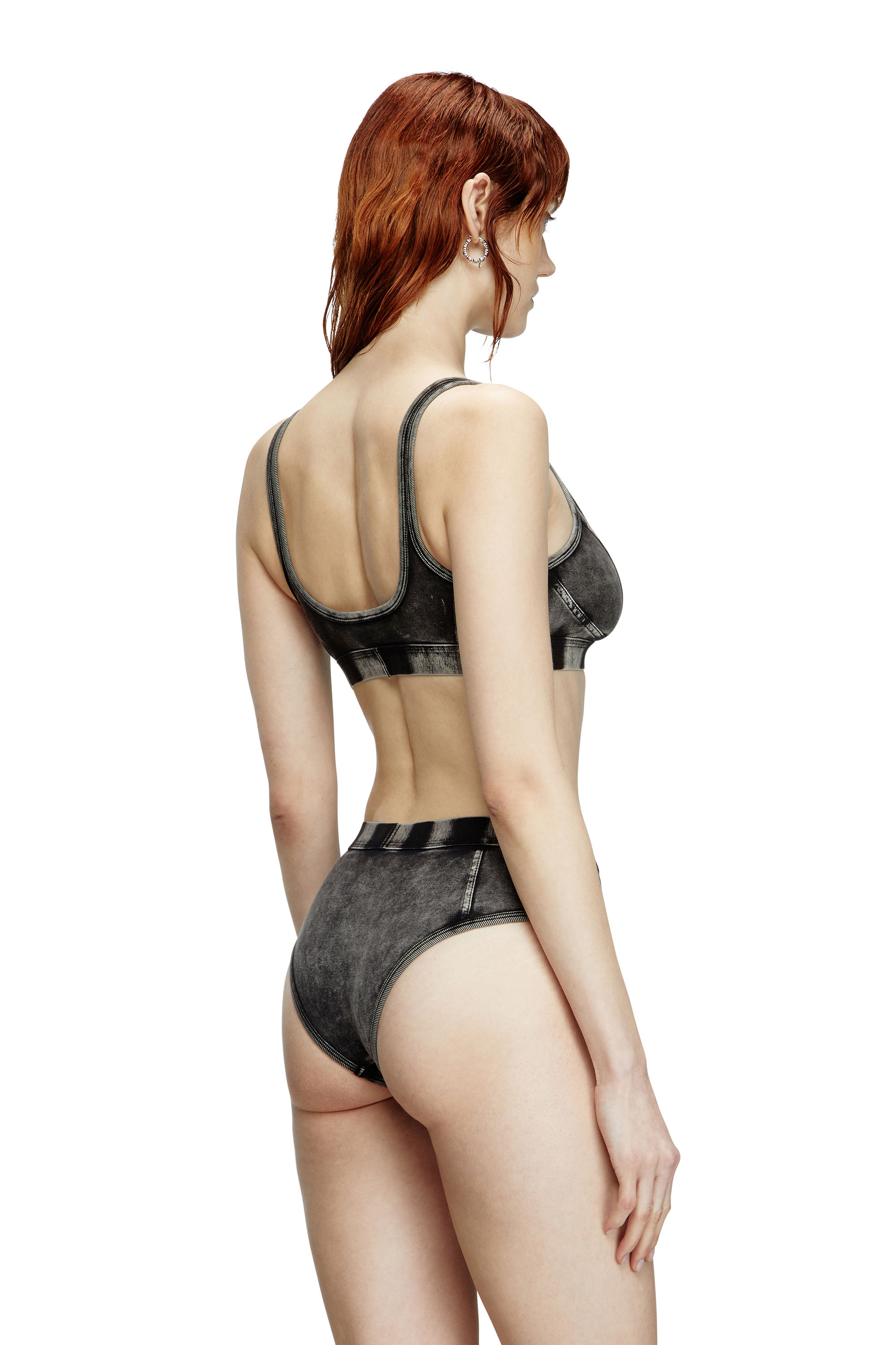 Diesel - HIPSTER-DNM, Female's Hipster briefs in denim-effect jersey in ブラック - 3