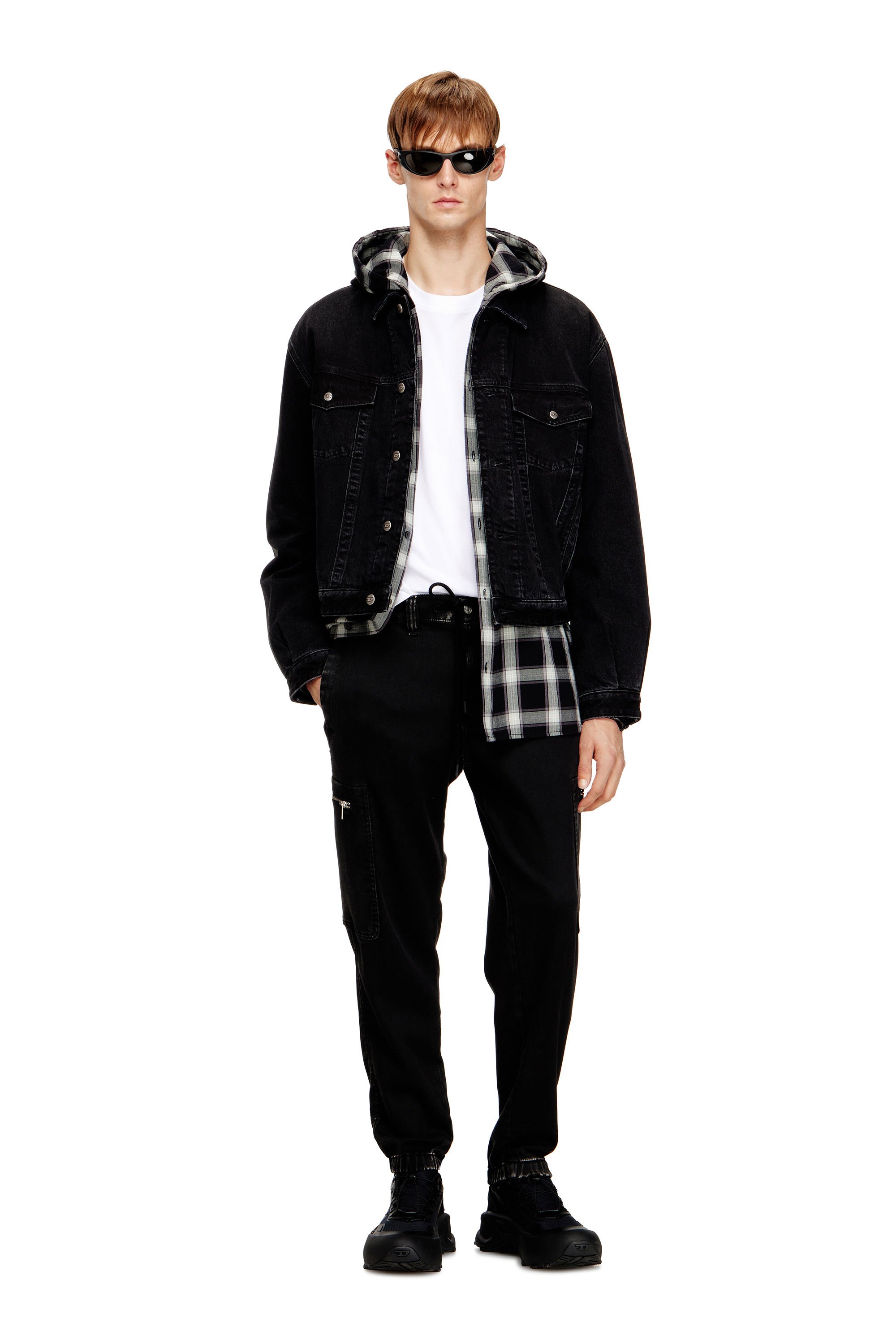 Diesel - Unisex's Slim D-Lab JoggJeans&reg; 09N90, ブラック/ダークグレー - 4