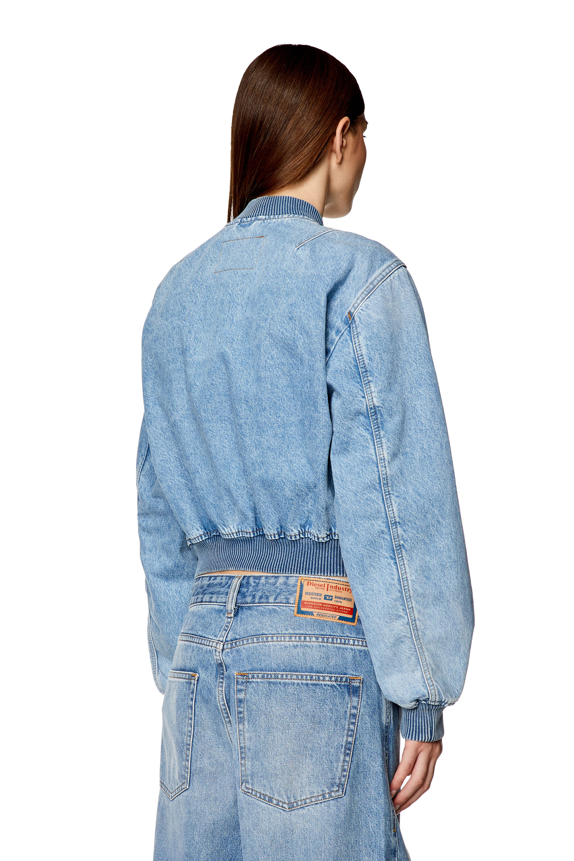 Diesel - DE-KIDDO, Female's Bomber jacket in denim in ライトブルー - 5